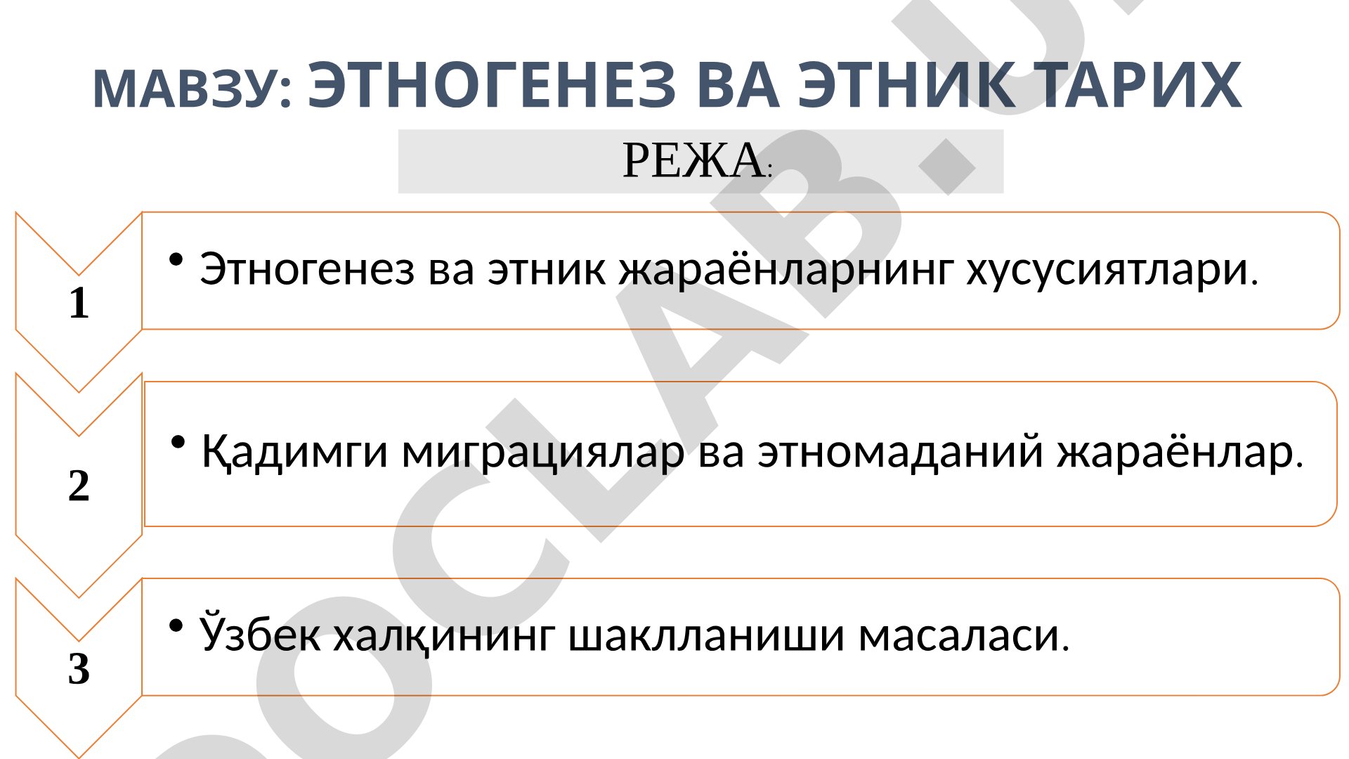 Этногенез ва этник тарих