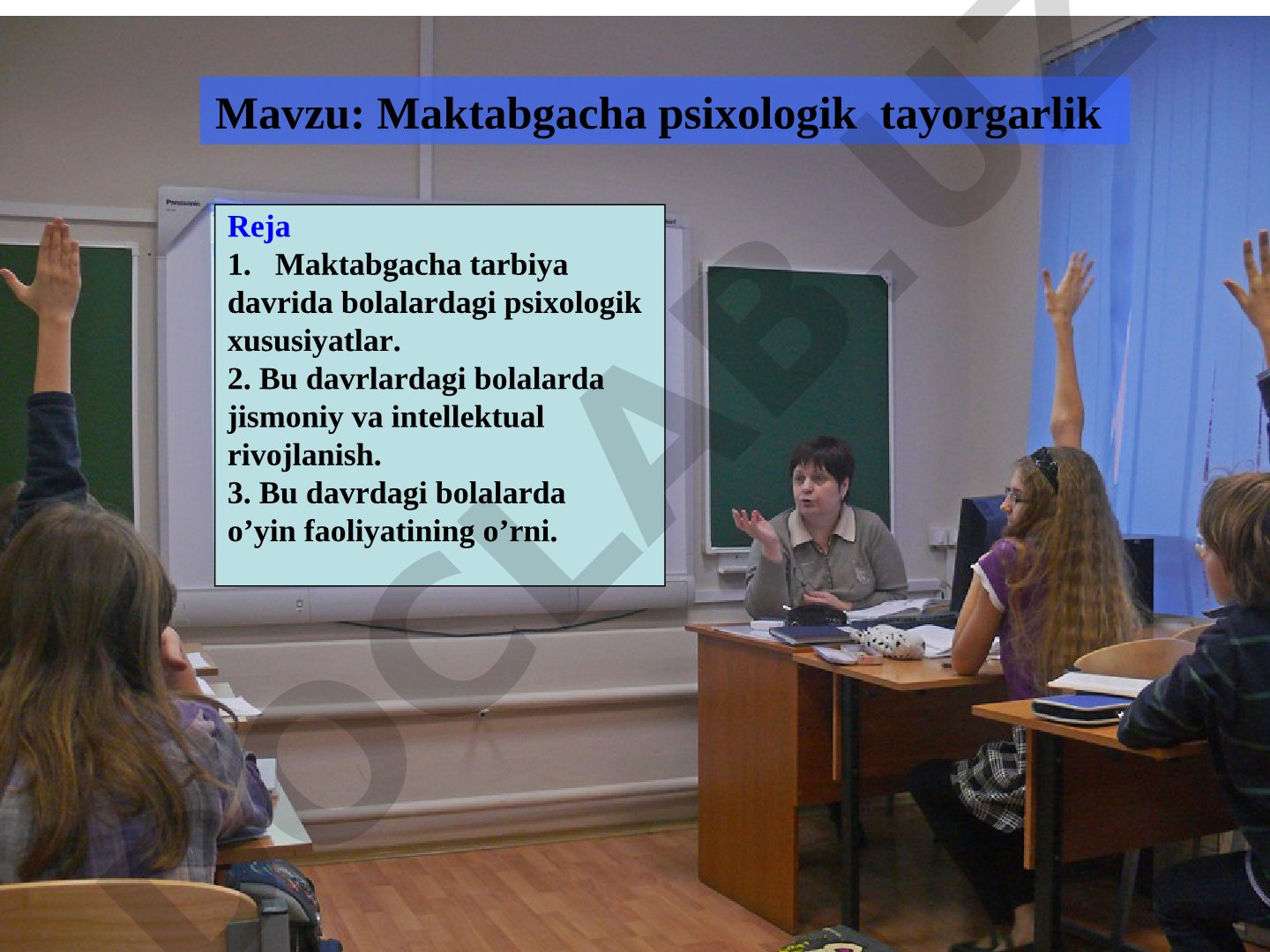 Maktabgacha yoshdagi bolalarning psixologik va jismoniy rivojlanishi, o'yin faoliyati