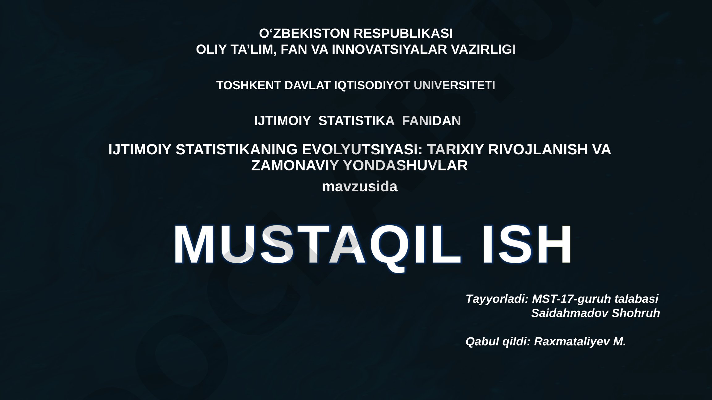 Ijtimoiy statistikaning evolyutsiyasi: tarixiy rivojlanish va zamonaviy yondashuvlar