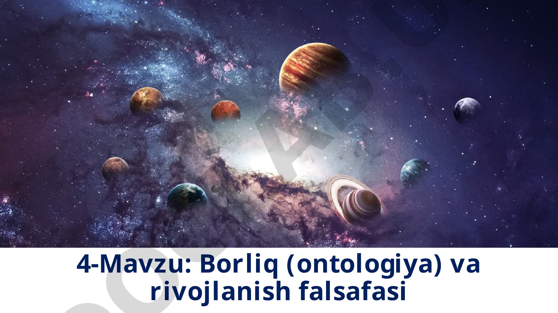 Borliq (ontologiya) va rivojlanish falsafasi