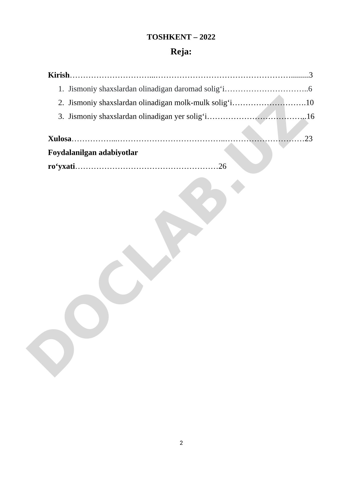 Jismoniy shaxslardan olinadigan daromad solig'i