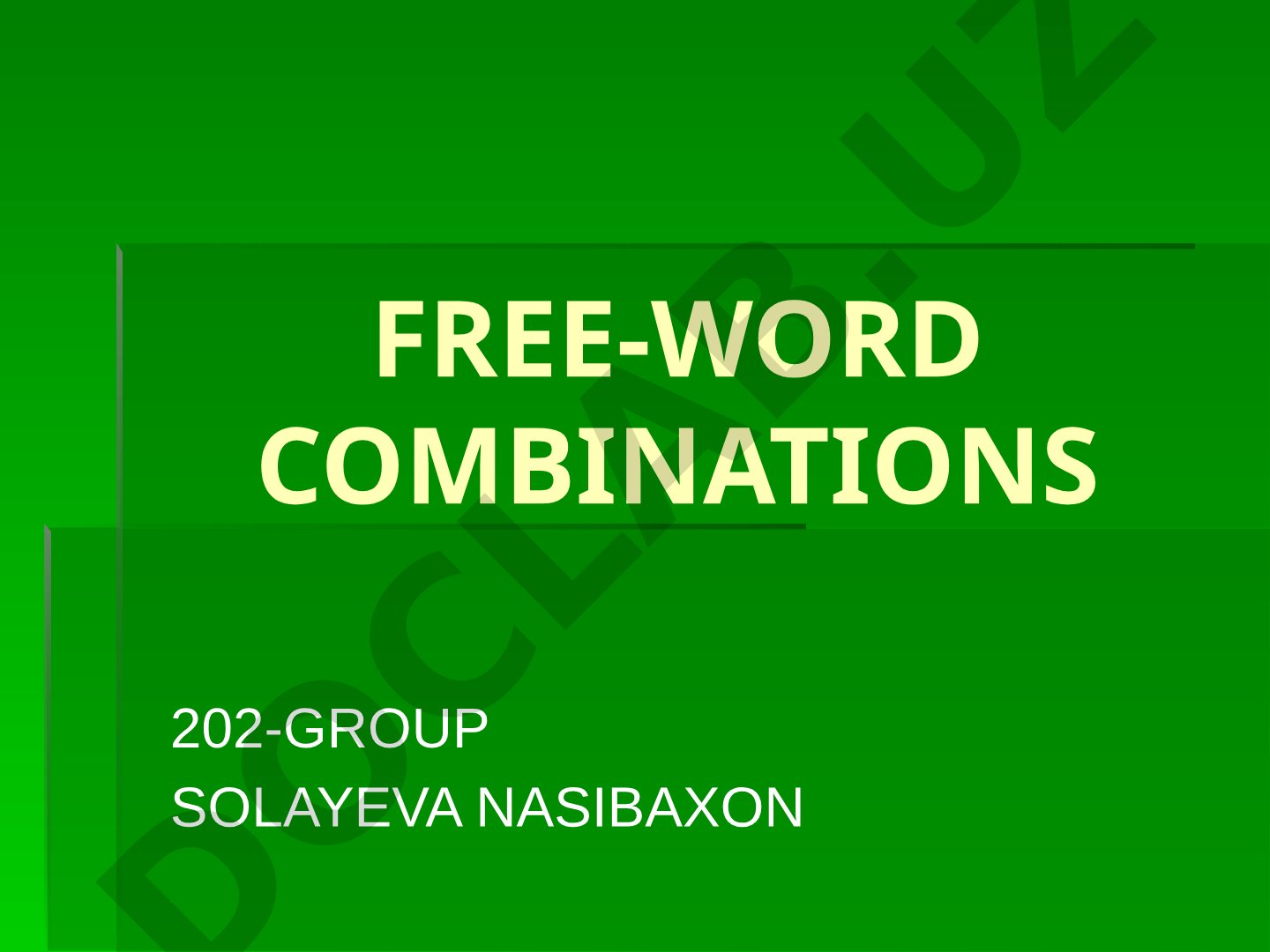 Definition and features of free-word combinations in English linguistics