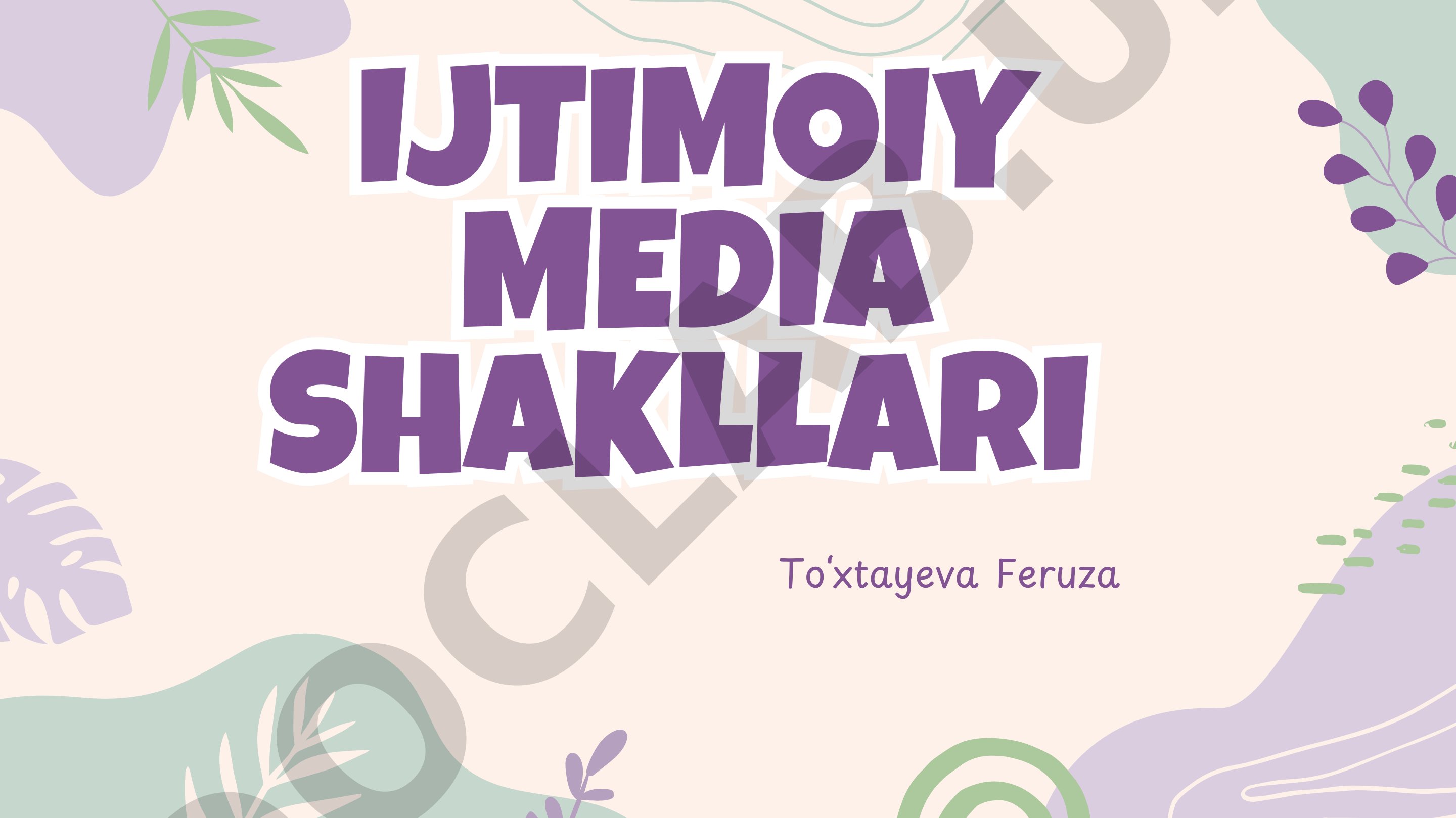 Ijtimoiy media shakllari