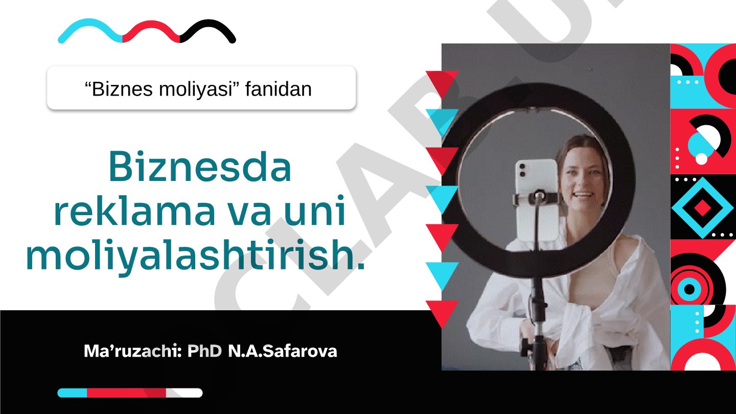 Biznesda reklama va uni moliyalashtirish