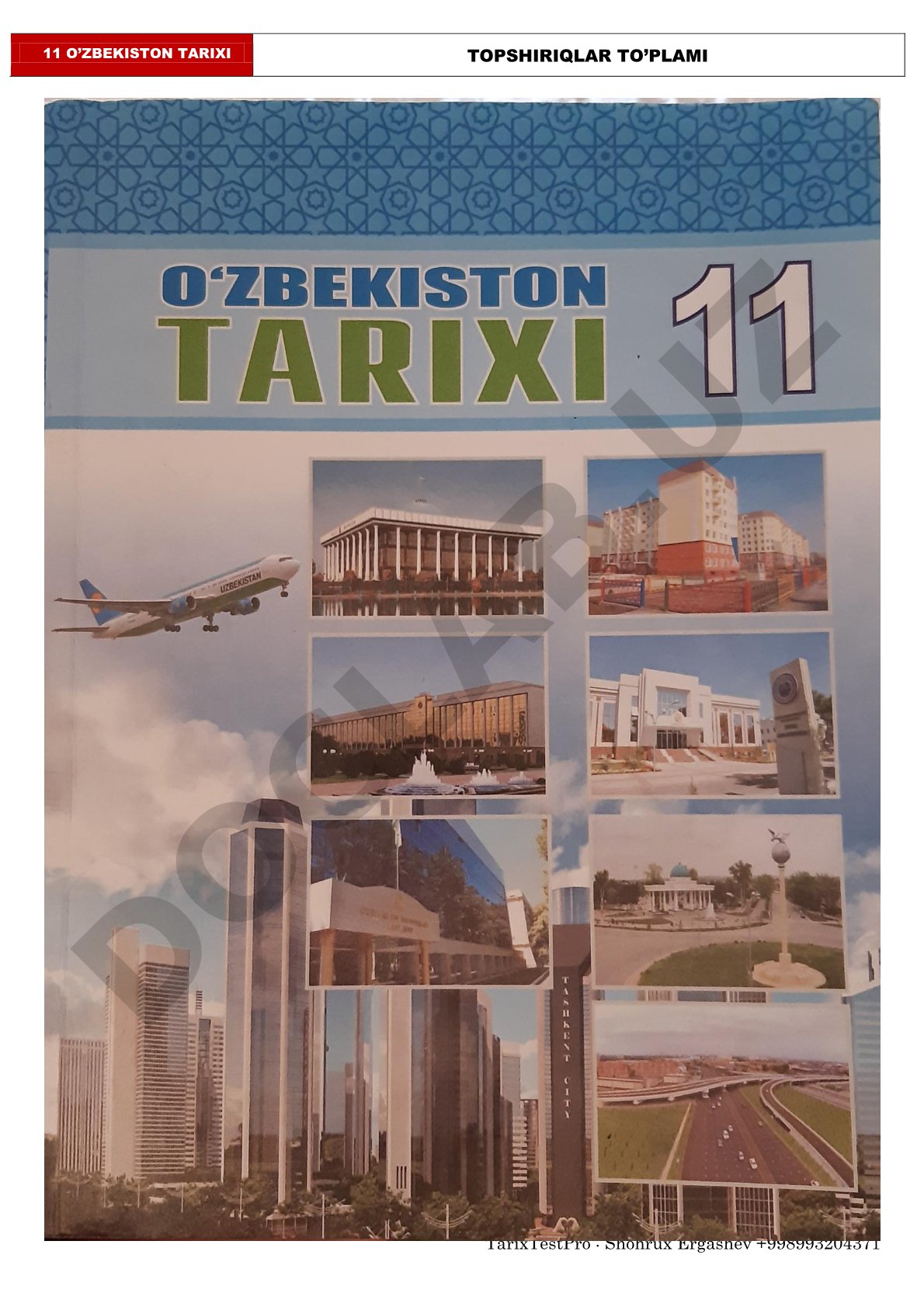 11 O’ZBEKISTON TARIXI TOPSHIRIQLAR TO’PLAMI