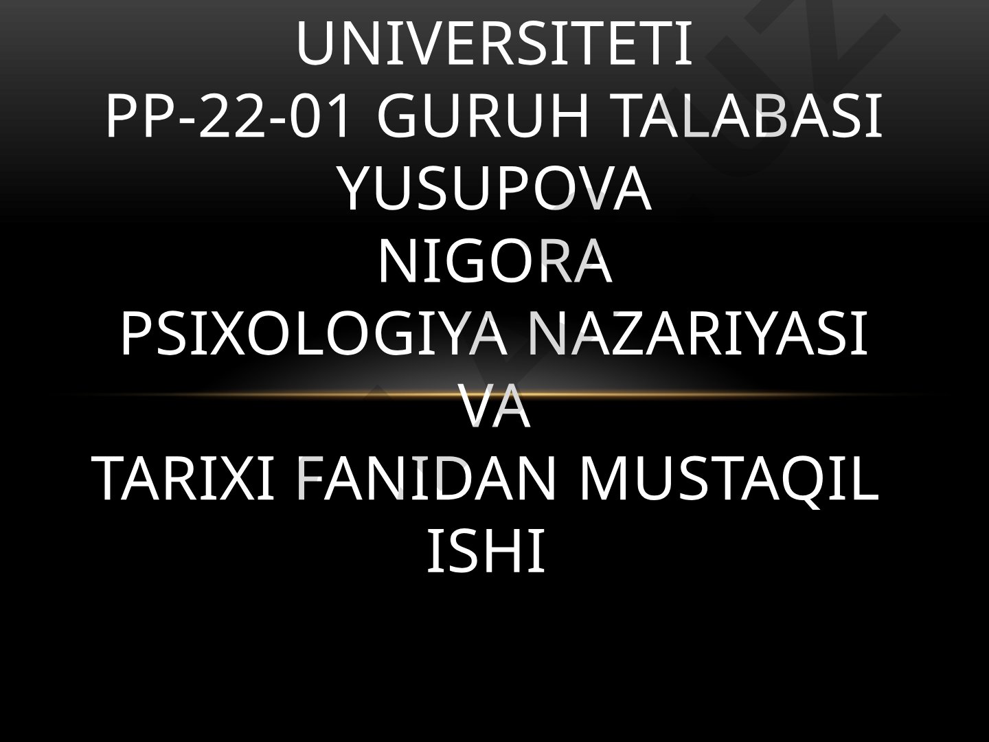 XVIII-asr psixologiyasiga umumiy tavsif
