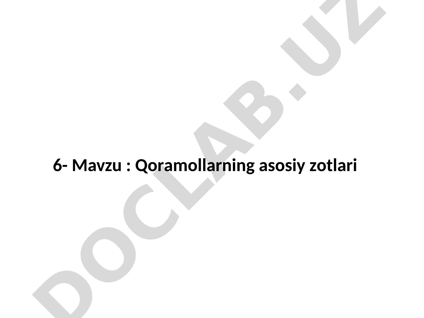 Qoramollarning asosiy zotlari
