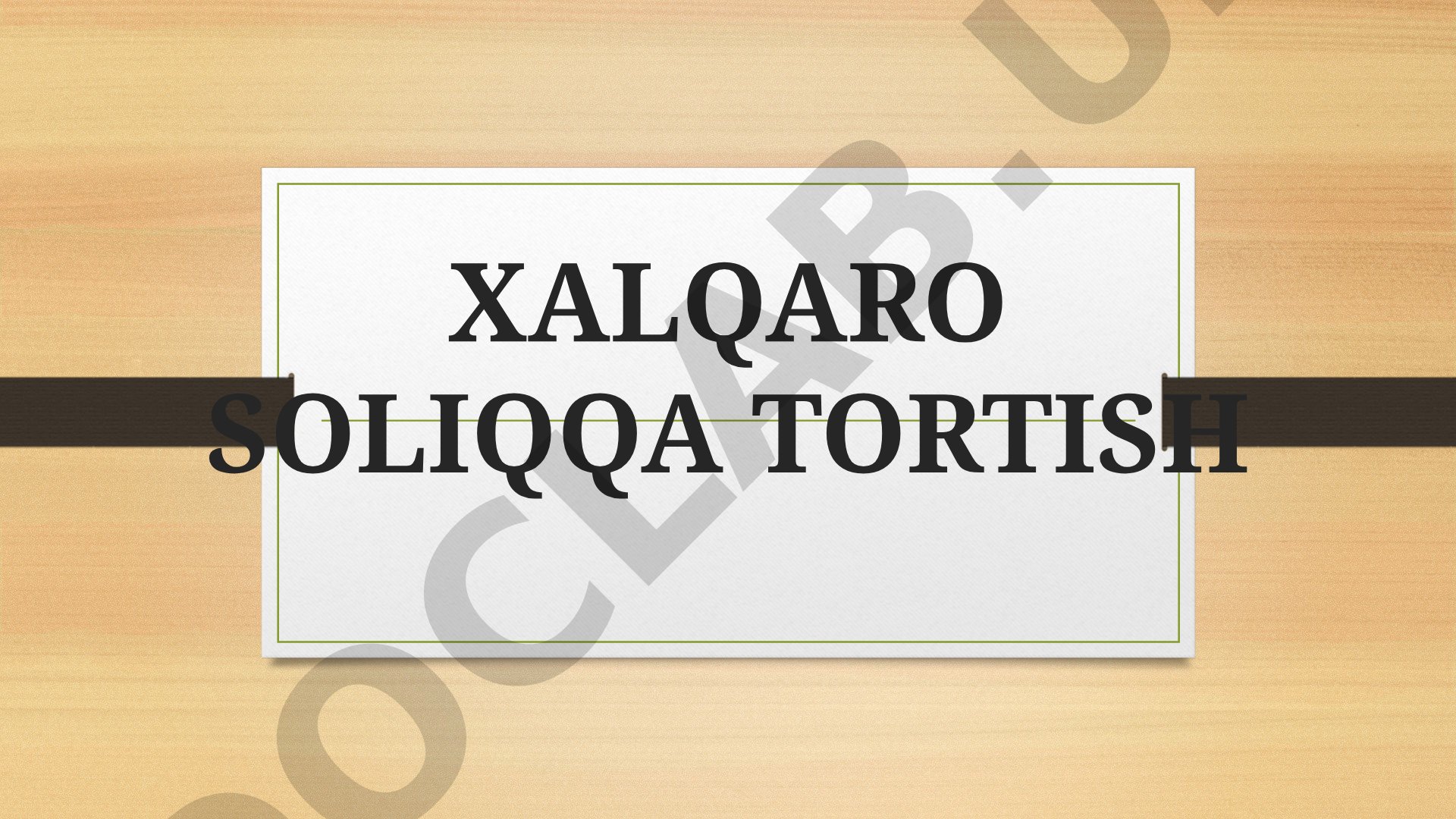 Xalqaro soliqqa tortish