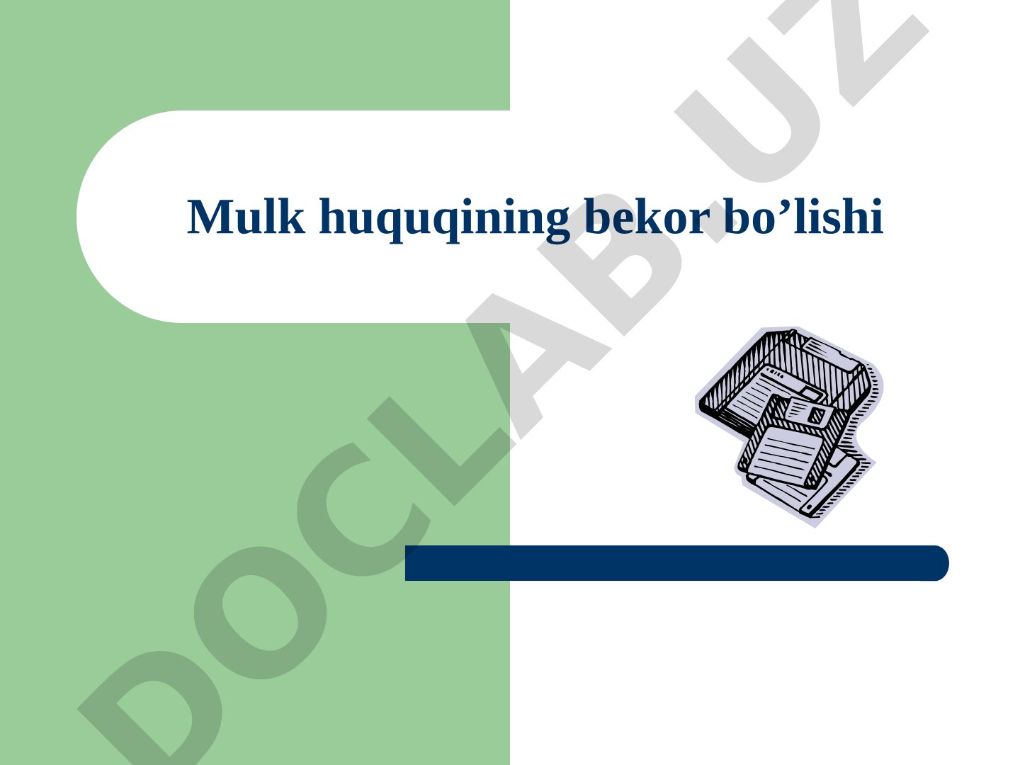 Mulk huquqining bekor bo’lishi