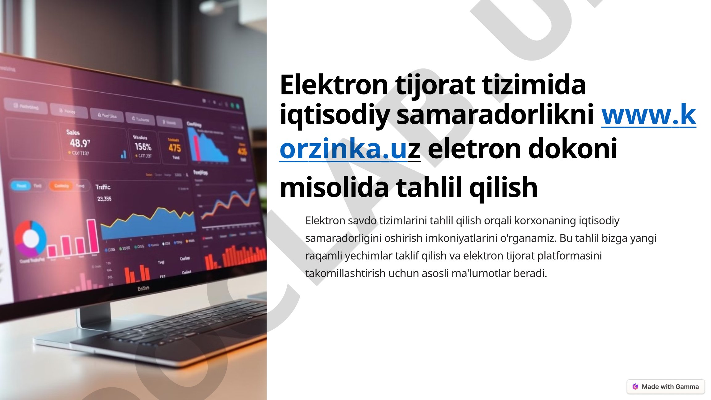 Elektron tijorat tizimida iqtisodiy samaradorlikni tahlil qilish (Korzinka.uz misolida)