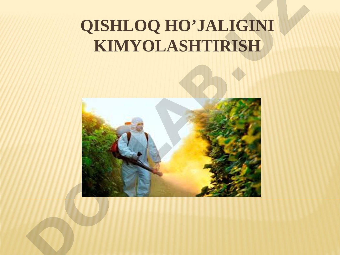 Qishloq ho'jaligini kimyolashtirish