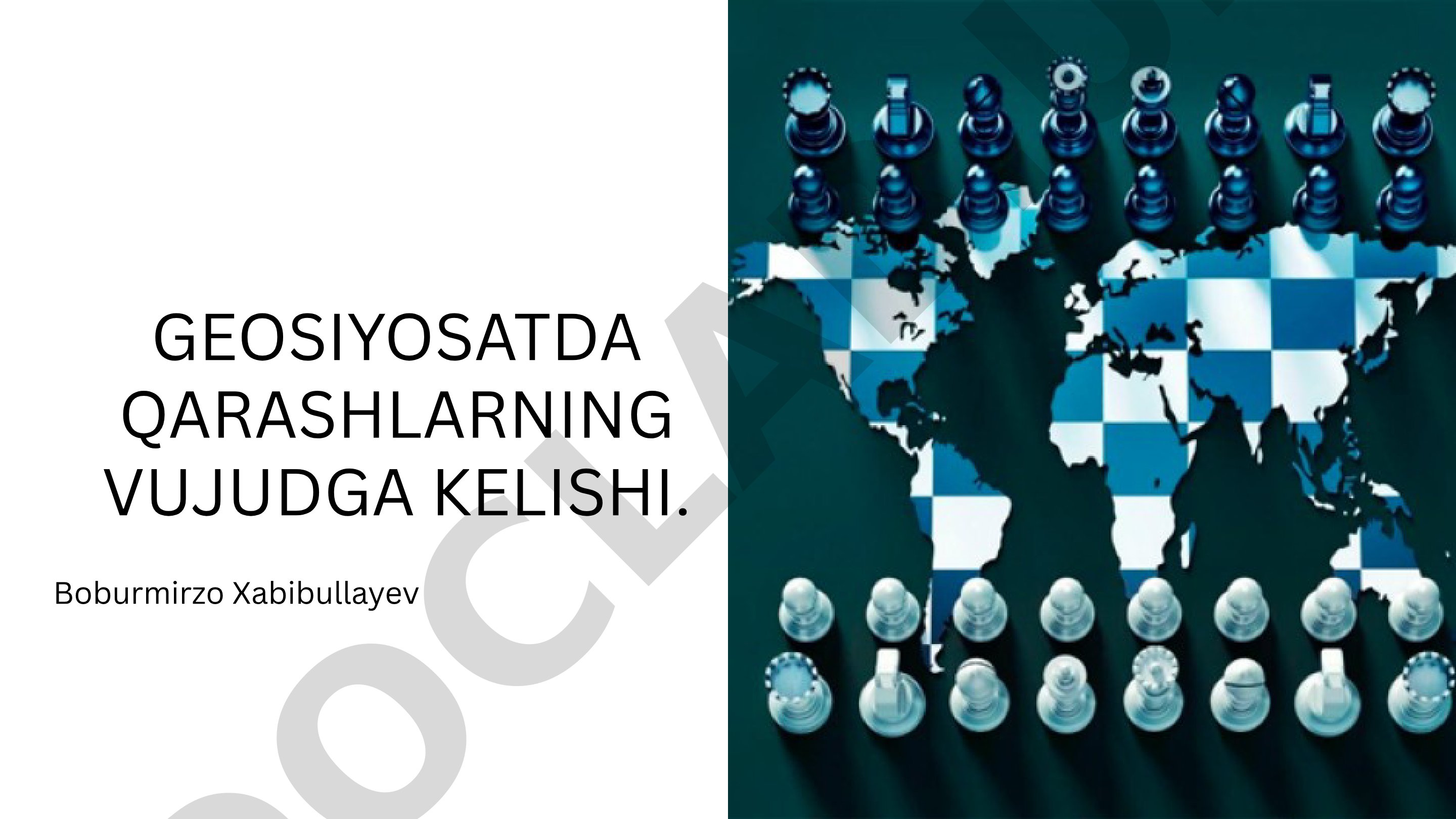 Geosiyosatda qarashlarning vujudga kelishi