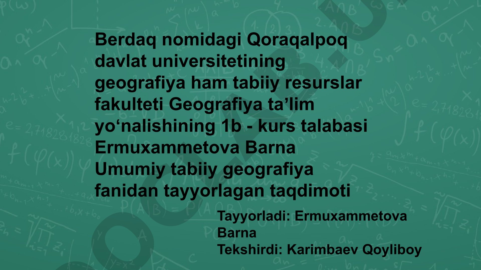 Ob-havo va uning elementlari