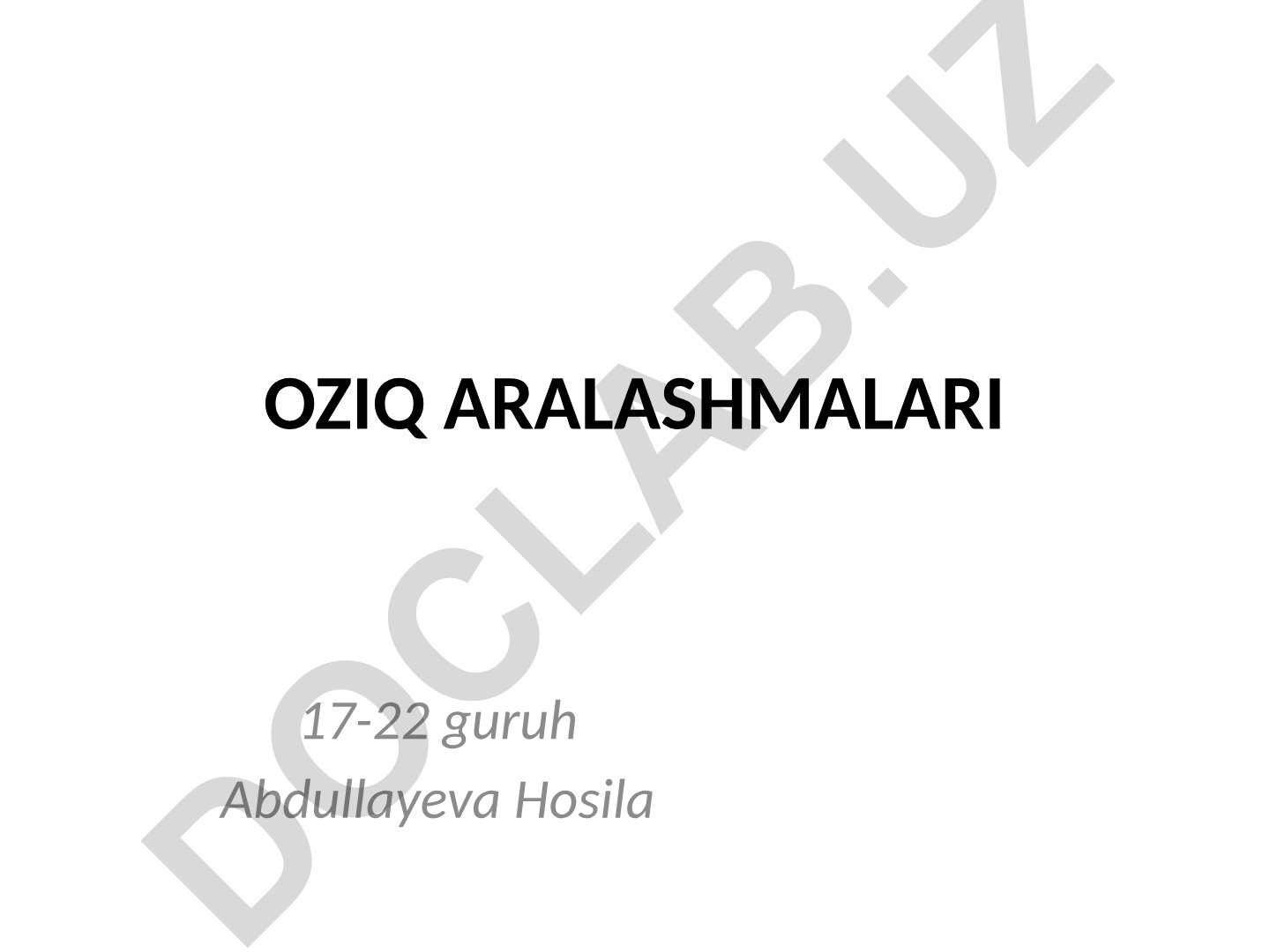 Oziq aralashmalari va o'simliklar hosildorligi