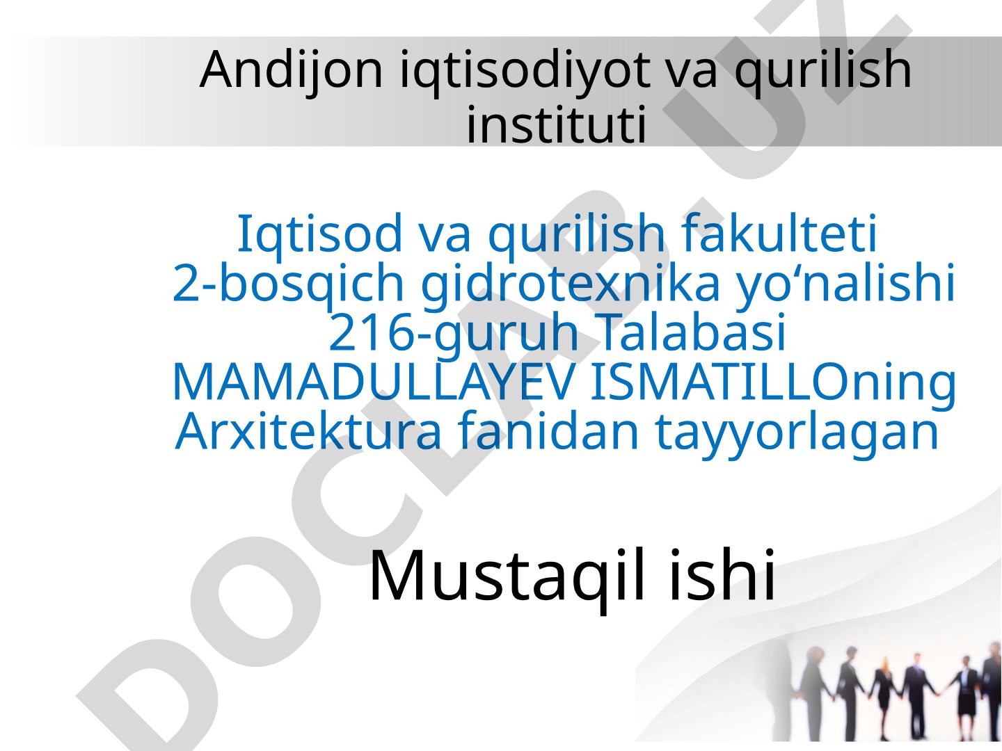 Qurilish amaliyotida inshoot va bino tushunchalari