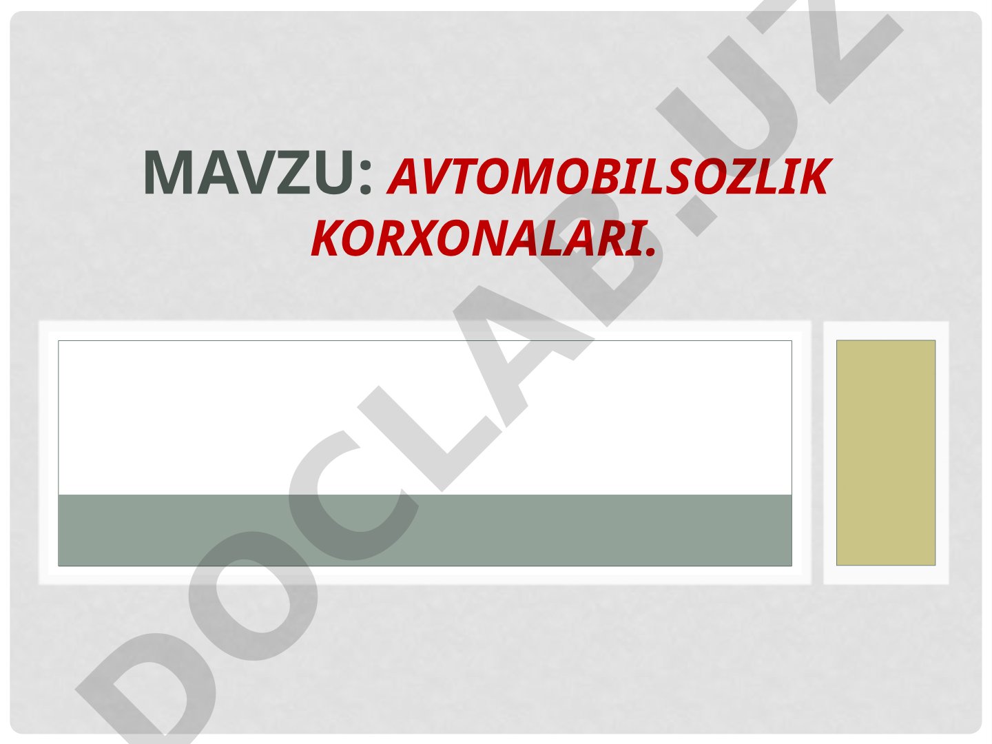 AvTOMOBILSOZLIK KORXONALARI