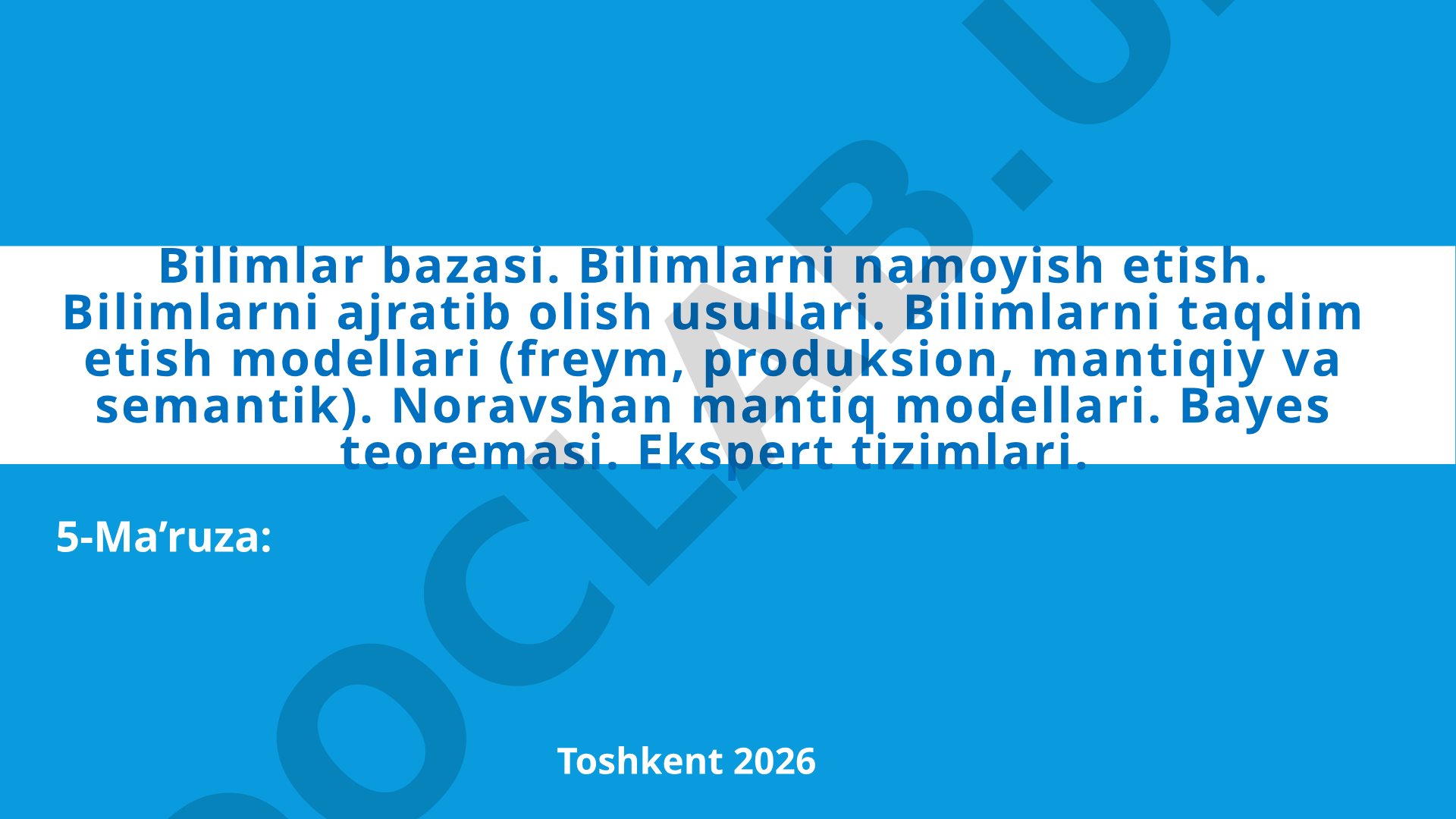 Bilimlar bazasi, bilimlarni taqdim etish modellari, Bayes teoremasi va ekspert tizimlari