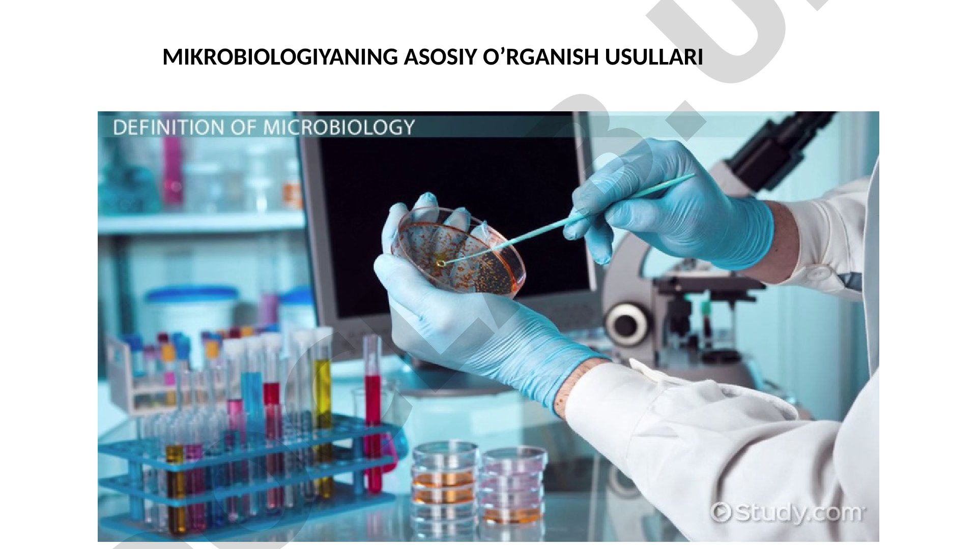 Mikrobiologiyaning asosiy o'rganish usullari