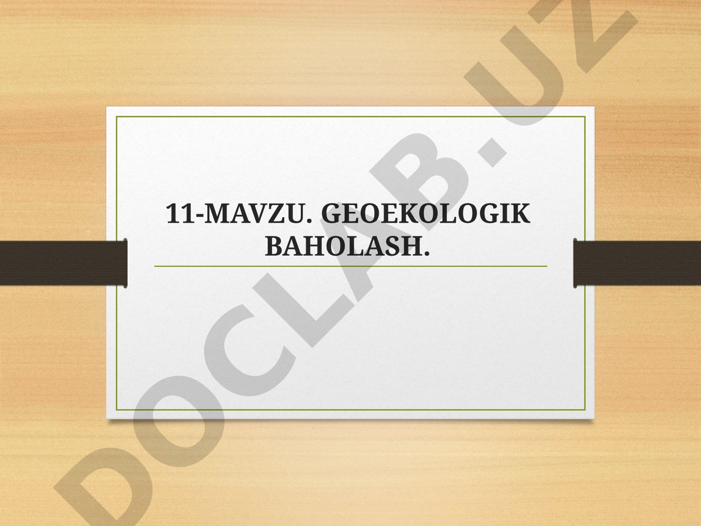 Geoekologik baholash