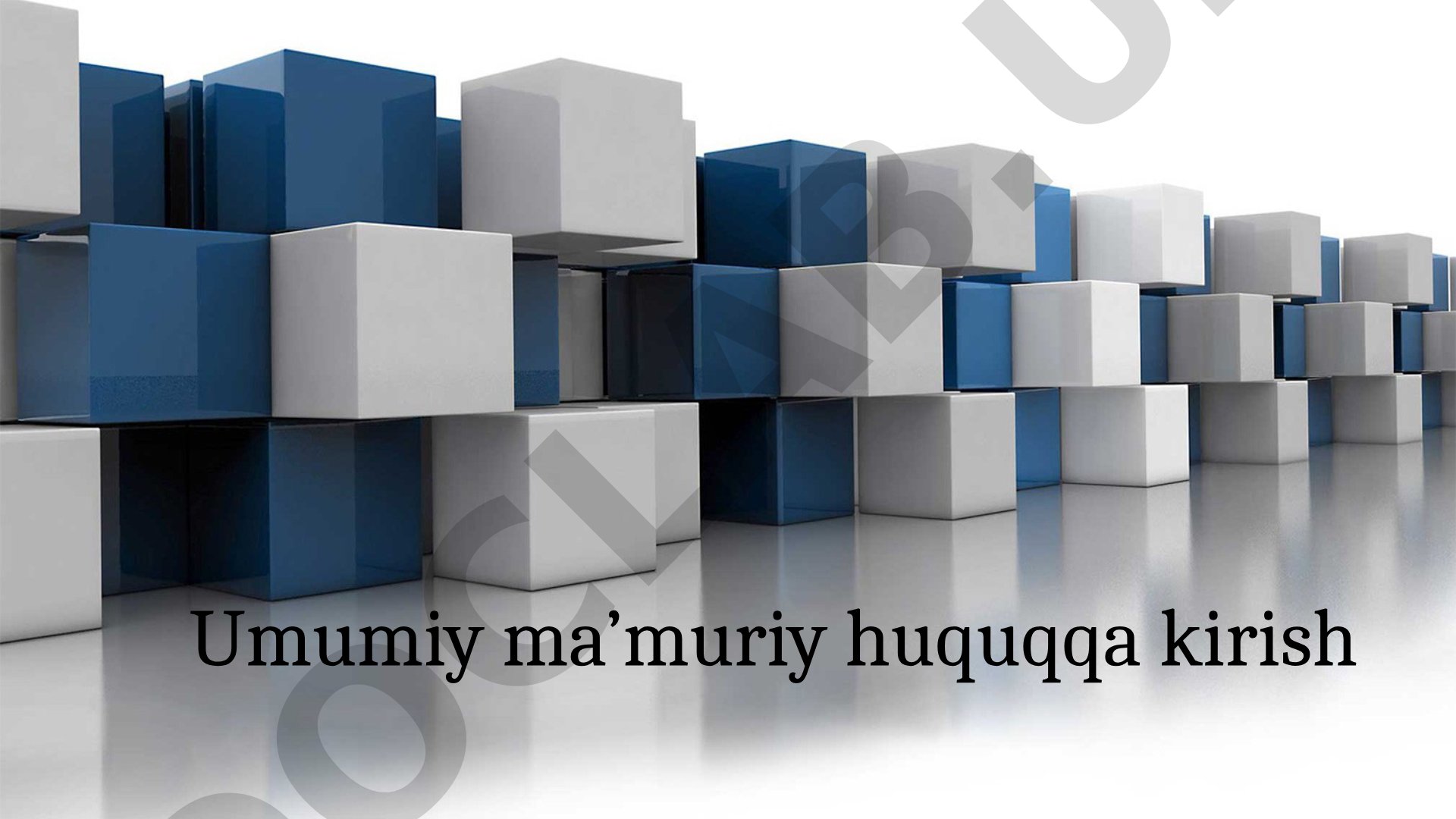 Umumiy ma’muriy huquqqa kirish