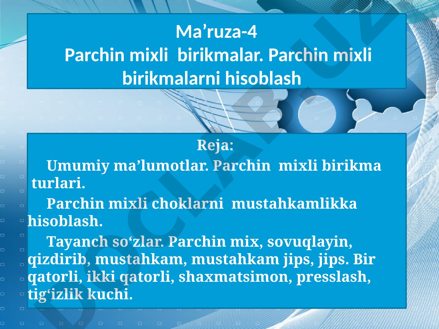 Parchin mixli birikmalar va ularni hisoblash