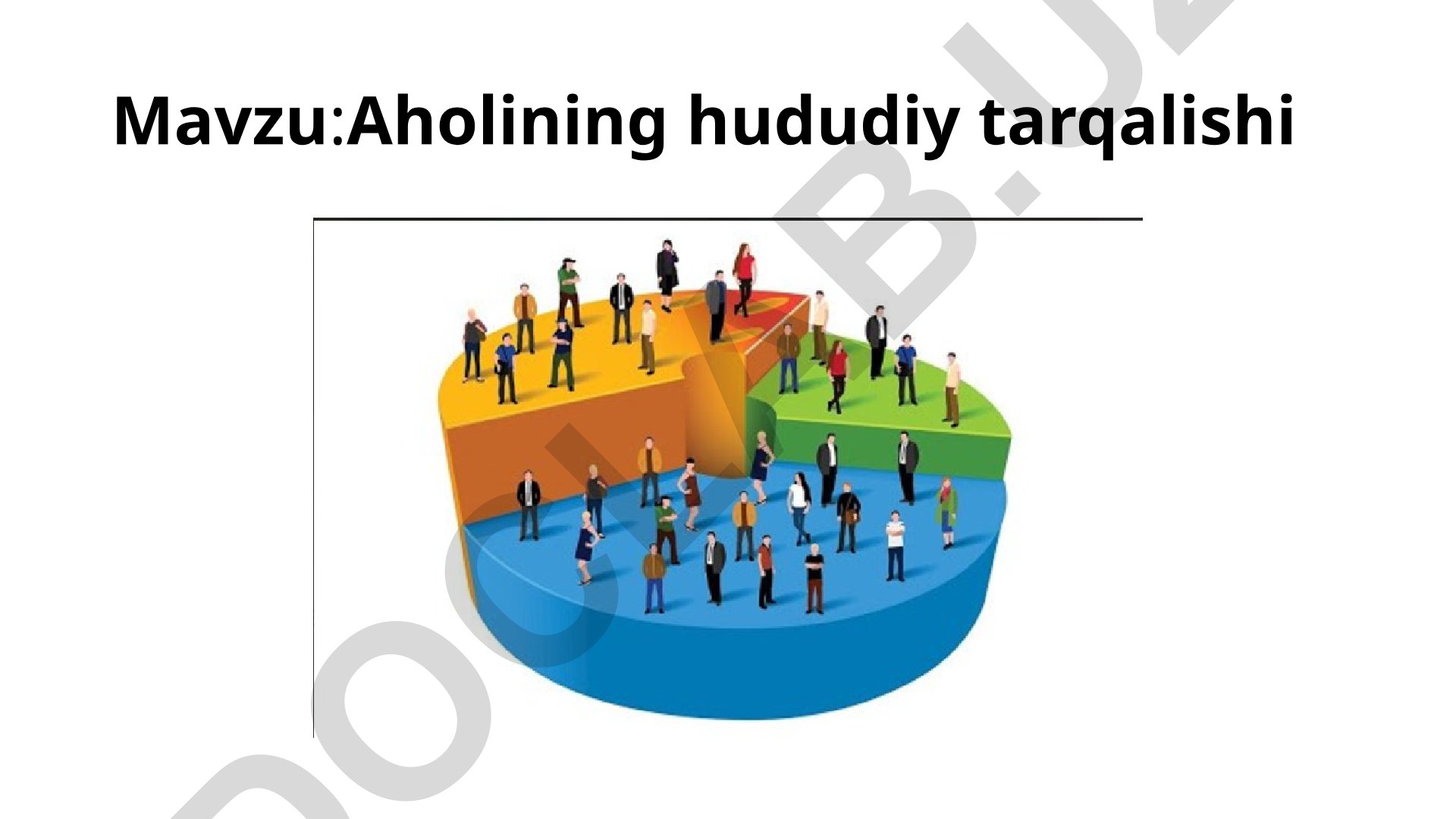 Aholining hududiy tarqalishi