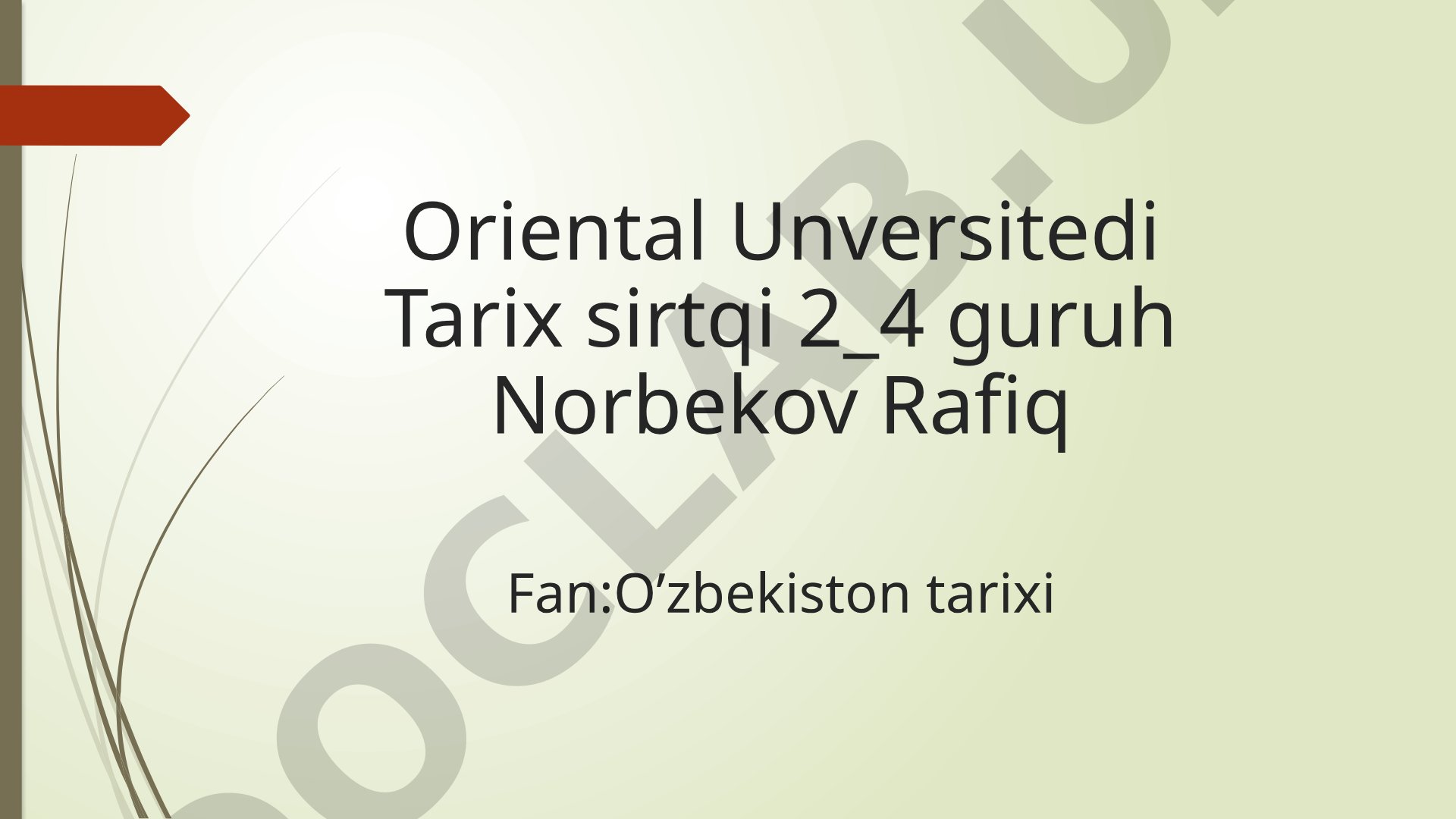 Mirzo Ulug‘bekning ”To‘rt ulus tarixi” asari