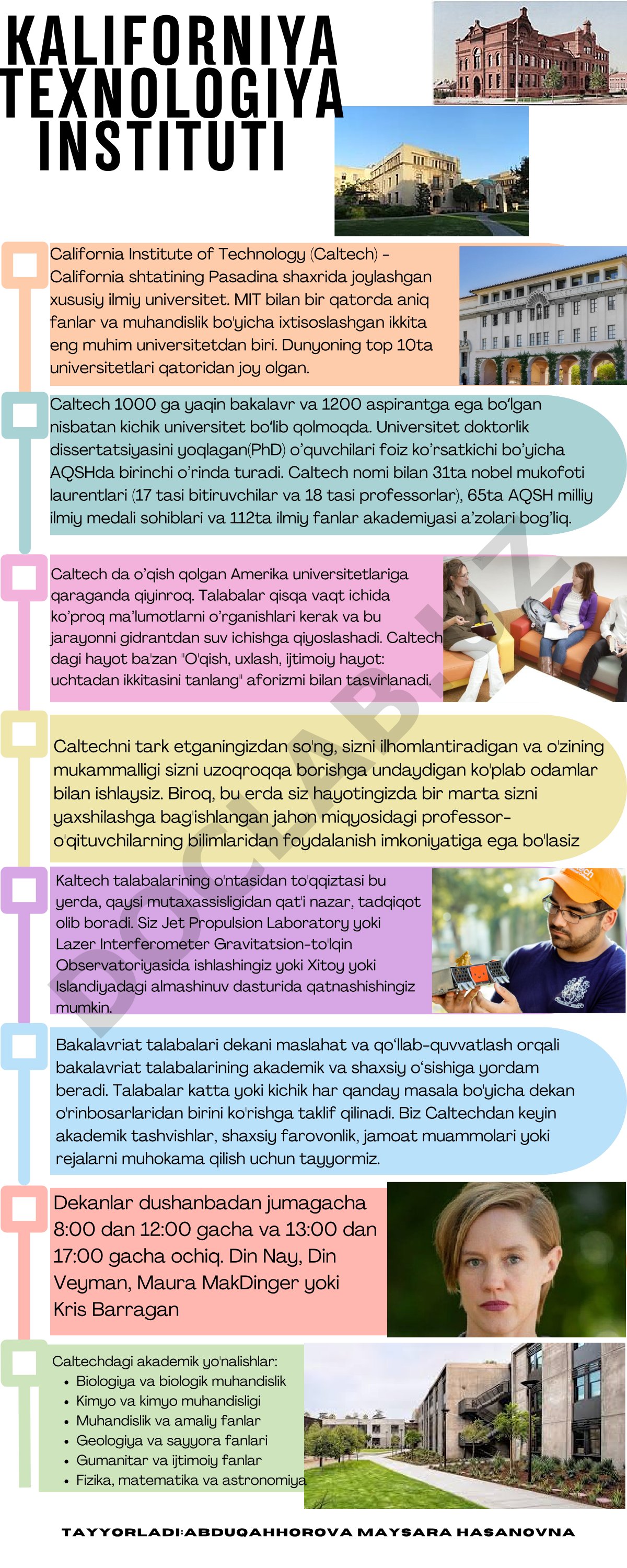 Kaliforniya Texnologiya Instituti (Caltech) haqida ma'lumot