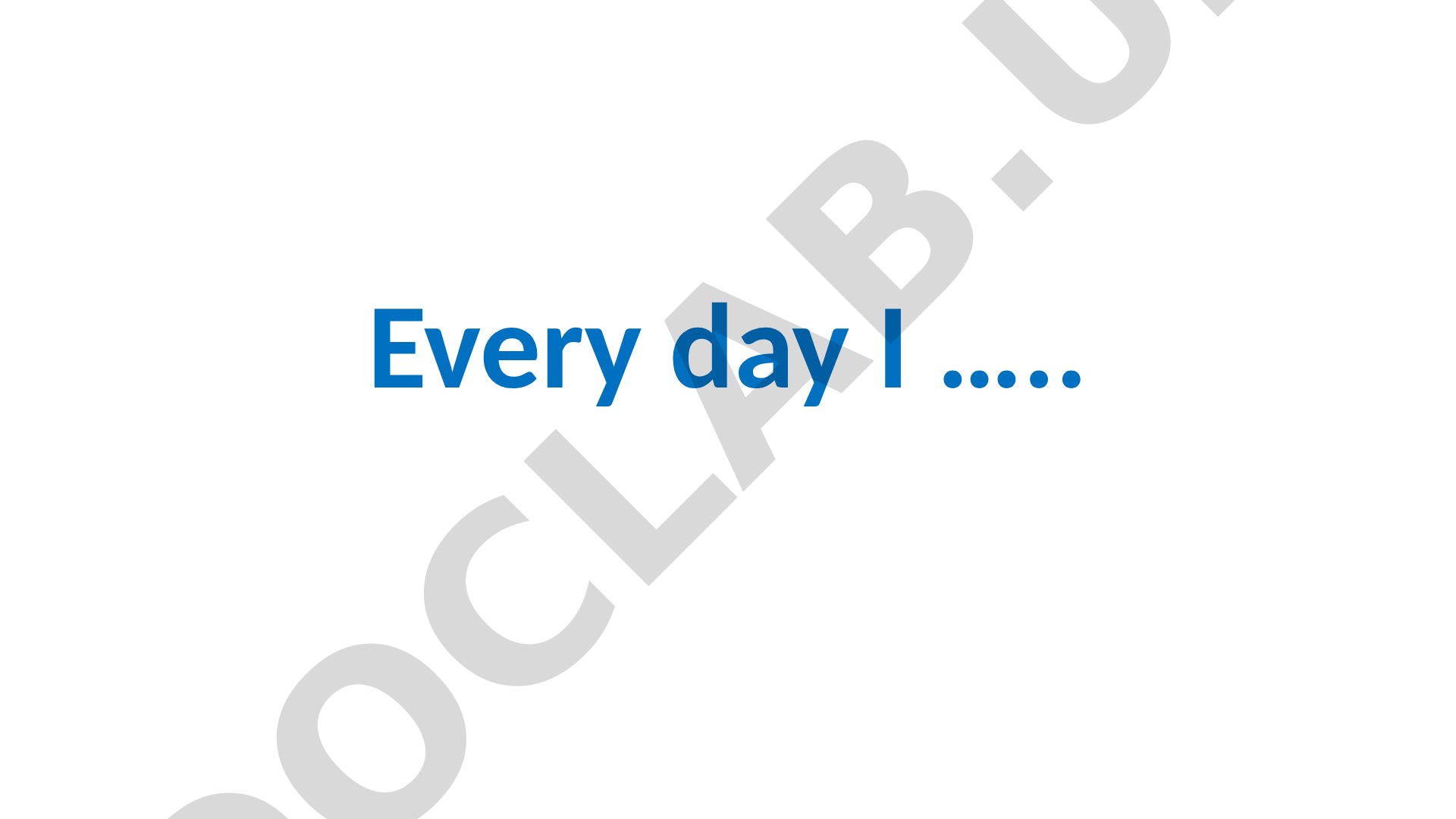 English basics: days, months, telling time, daily routines
