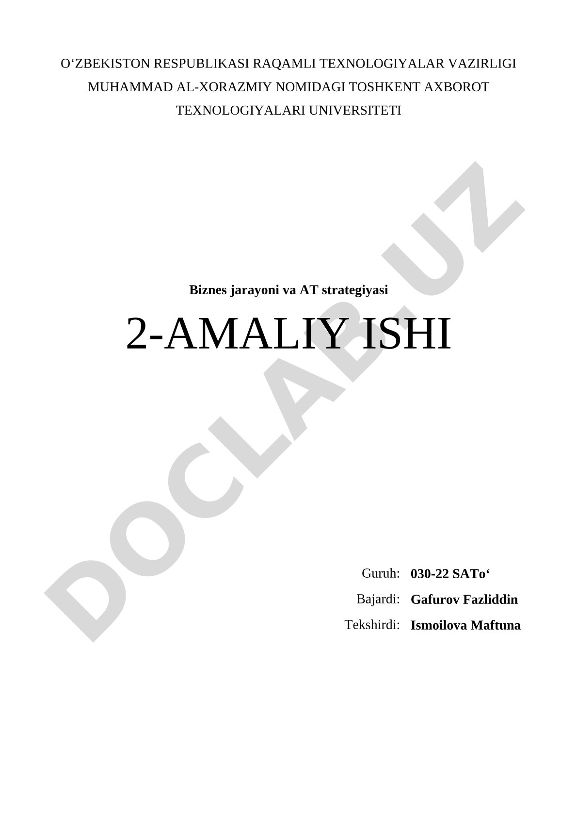 Imtihonlarni tashkil etish va o'tkazish jarayoni
