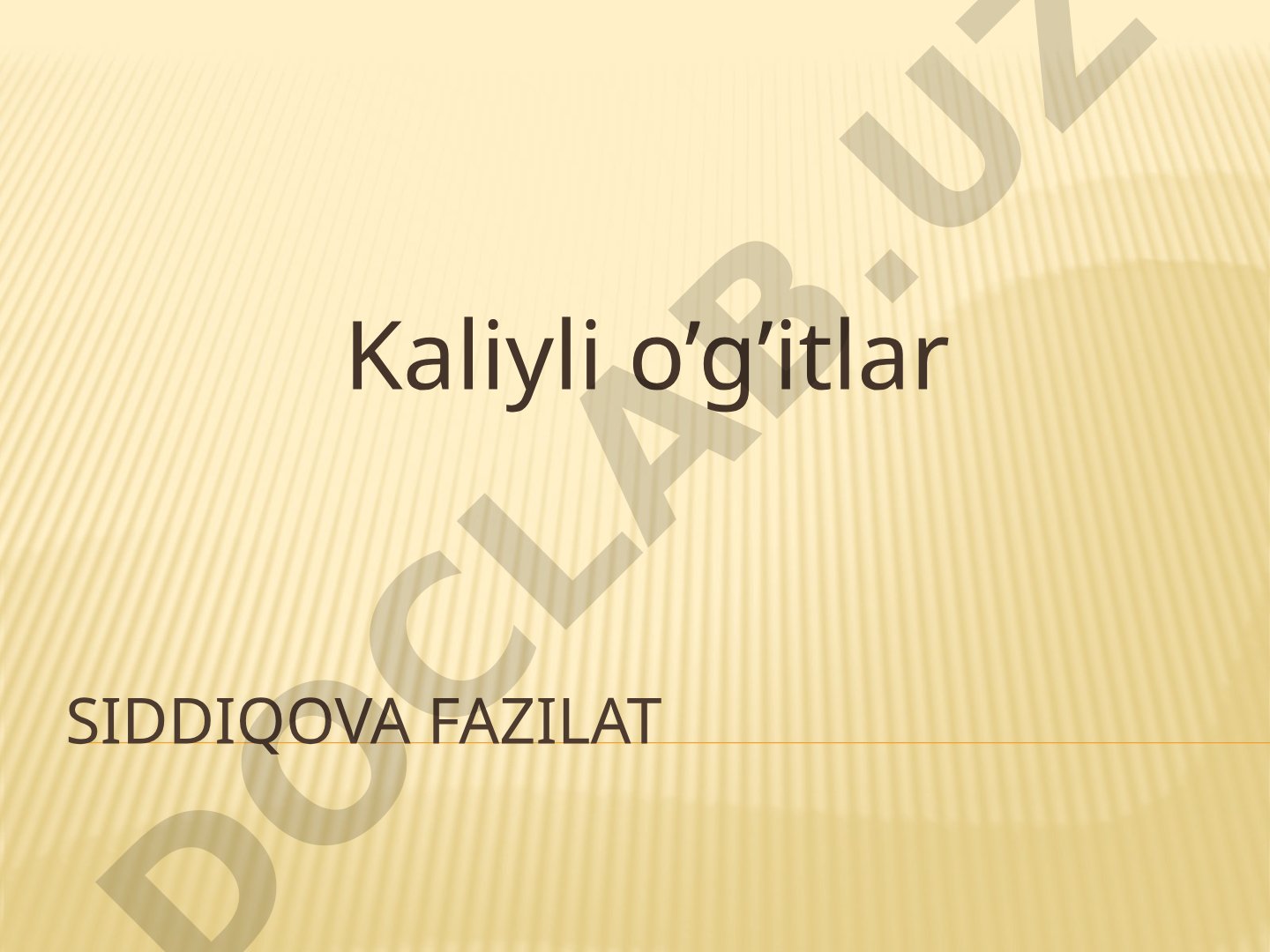 Kaliyli o’g’itlarning turlari, tarkibi, ishlab chiqarilishi va o’simliklarga ta’siri