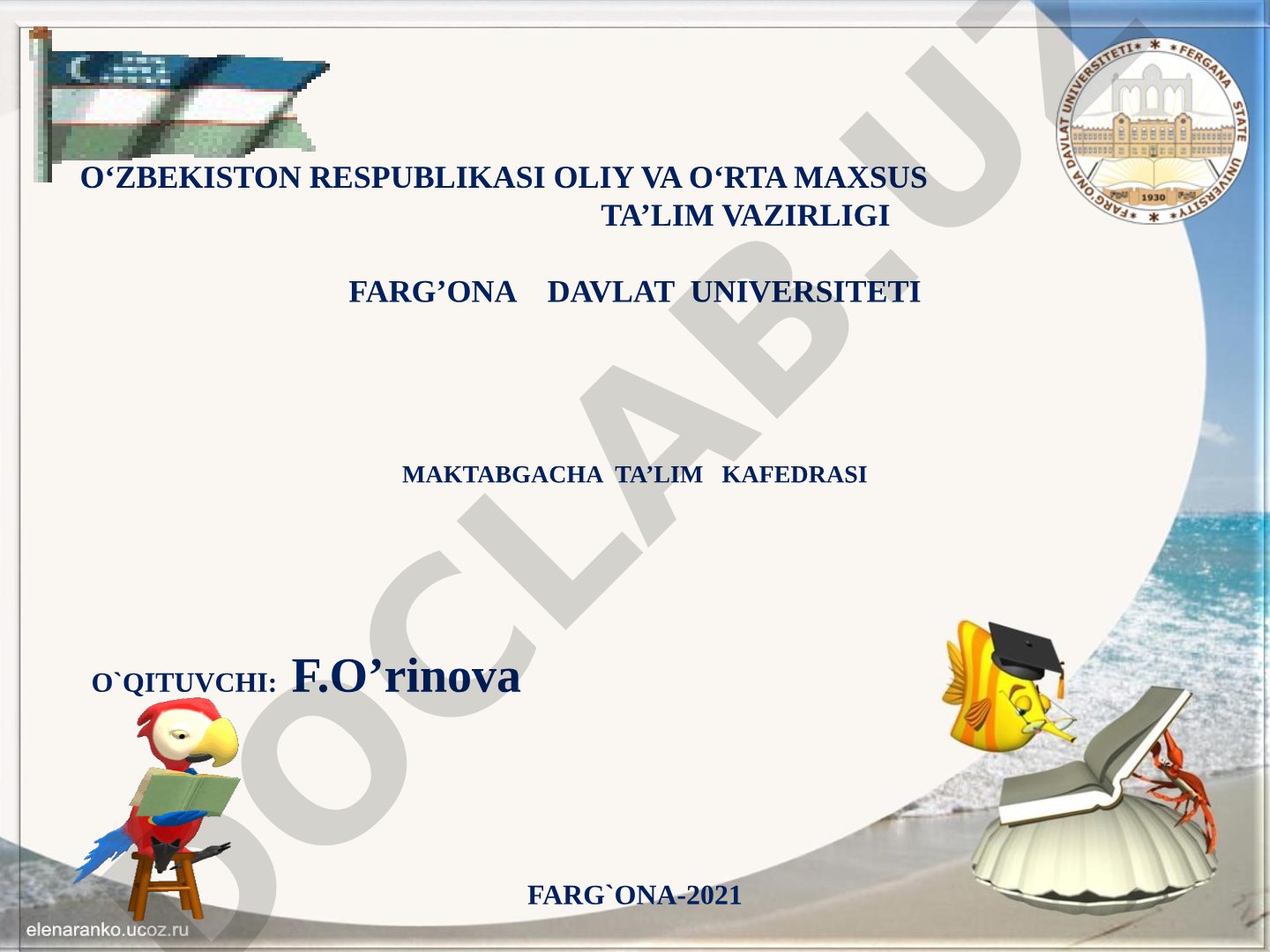 Maktabgacha tarbiya yoshidagi bolalar nutqining rivojlanish xususiyatlari