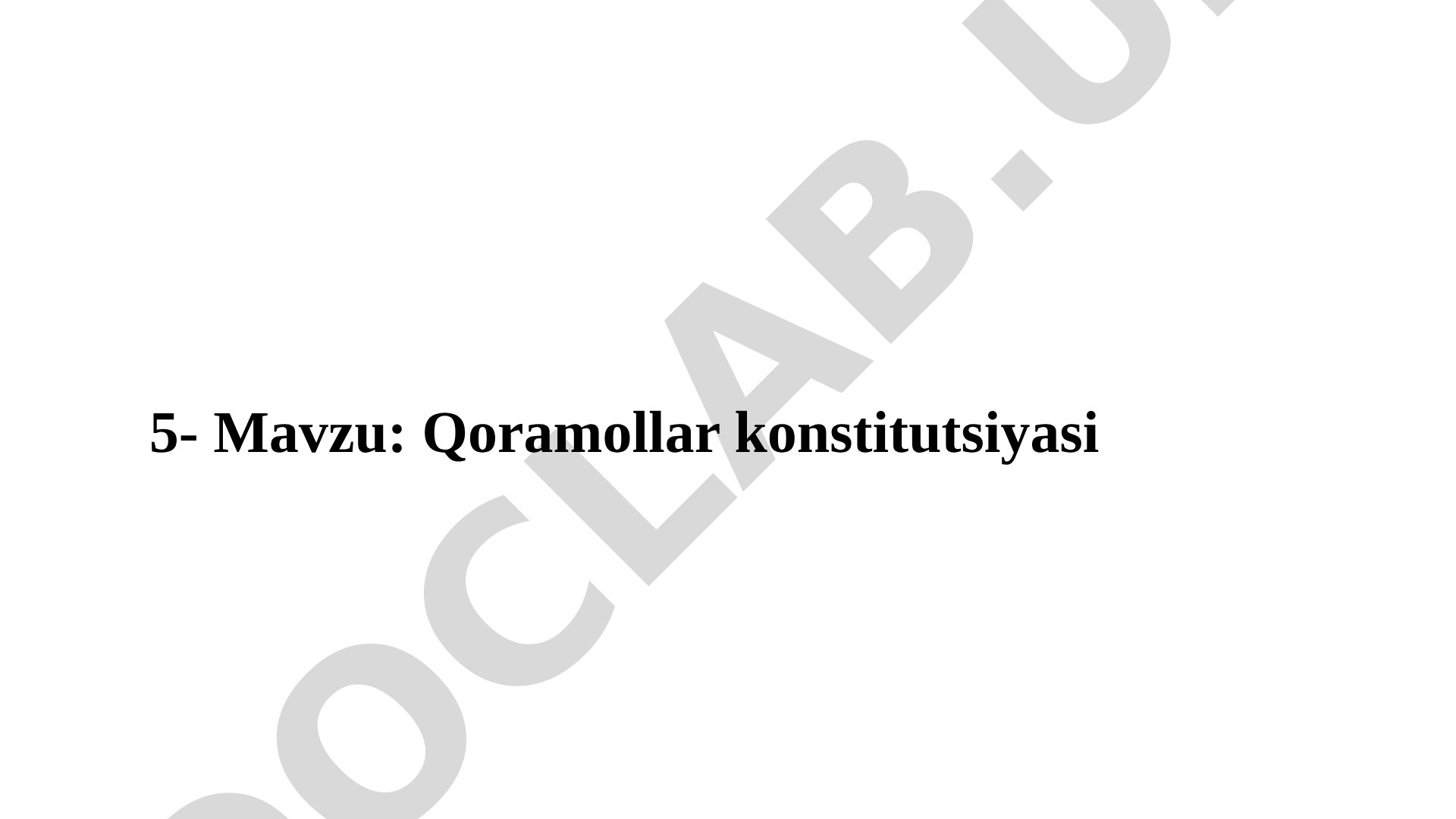 Qoramollar konstitutsiyasi