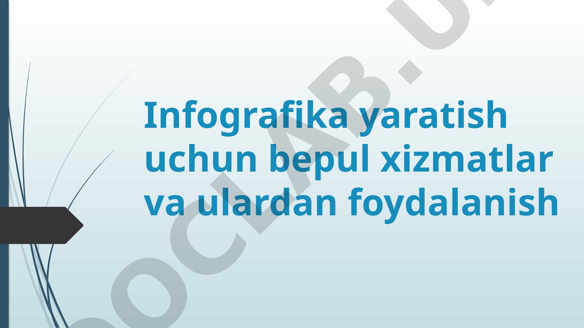 Infografika yaratish uchun bepul xizmatlar va ulardan foydalanish