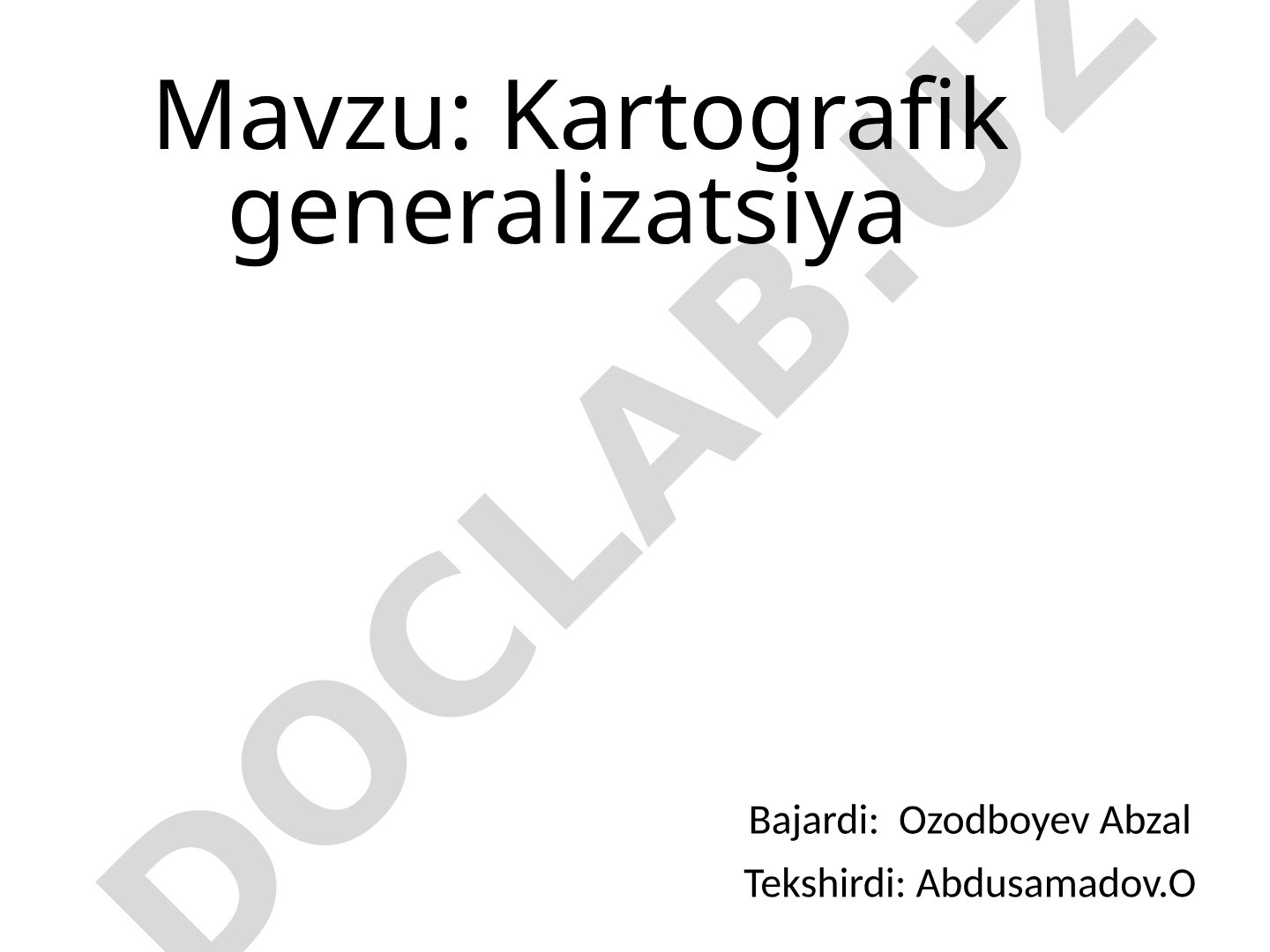 Kartografik generalizatsiya