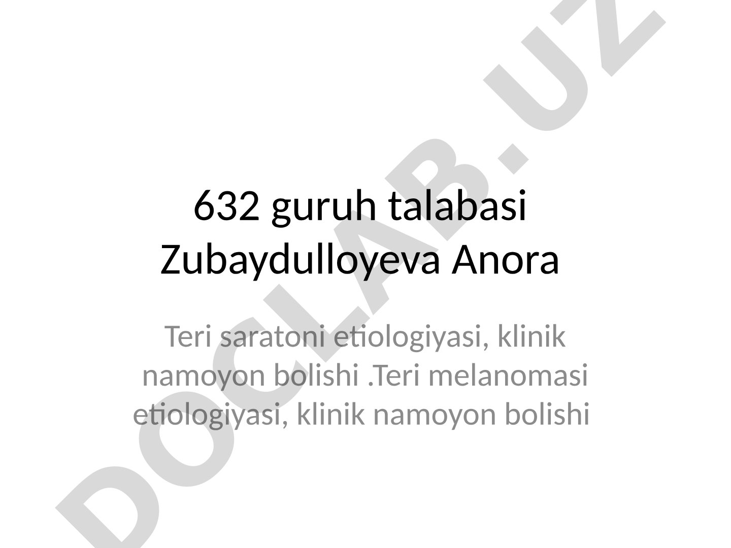 Teri saratoni etiologiyasi, klinik namoyon bo'lishi va teri melanomasi