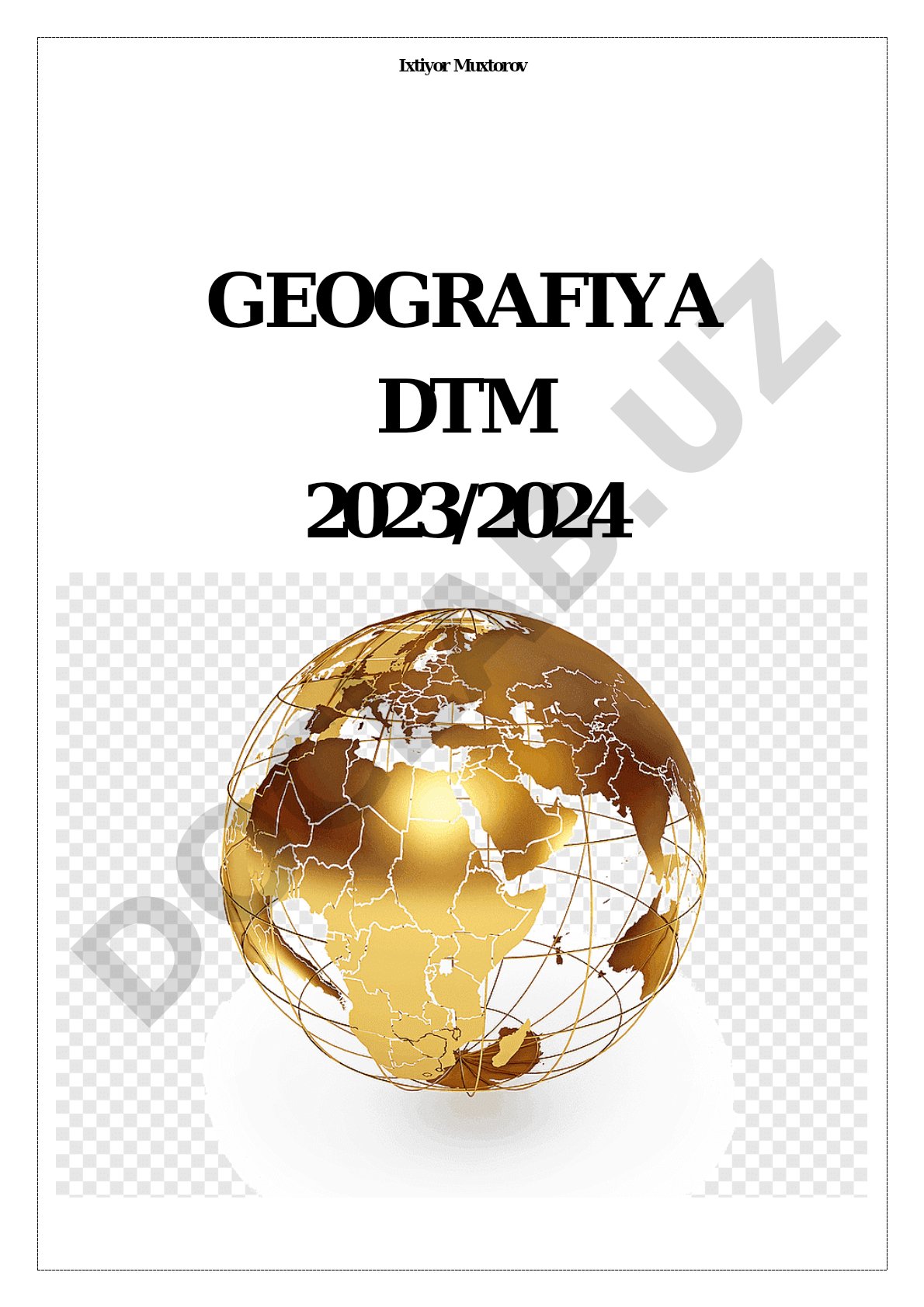 Geografiya DTM 2023/2024 test variant 1