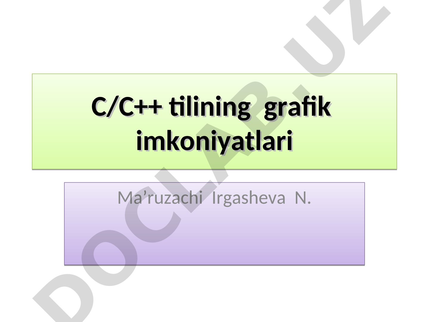 C/C++ tilining grafik imkoniyatlari