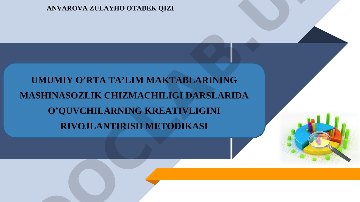 Umumiy o‘rta ta’lim maktablarining mashinasozlik chizmachiligi darslarida o‘quvchilarning kreativligini rivojlantirish metodikasi
