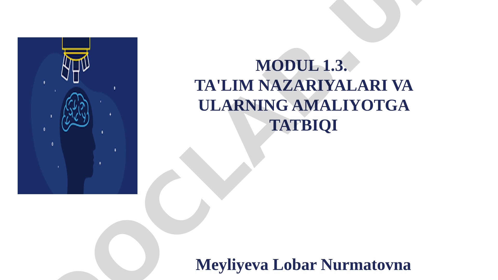 Bolaning ta'lim olishi va rivojlanishi haqidagi nazariyalar mazmun - mohiyati