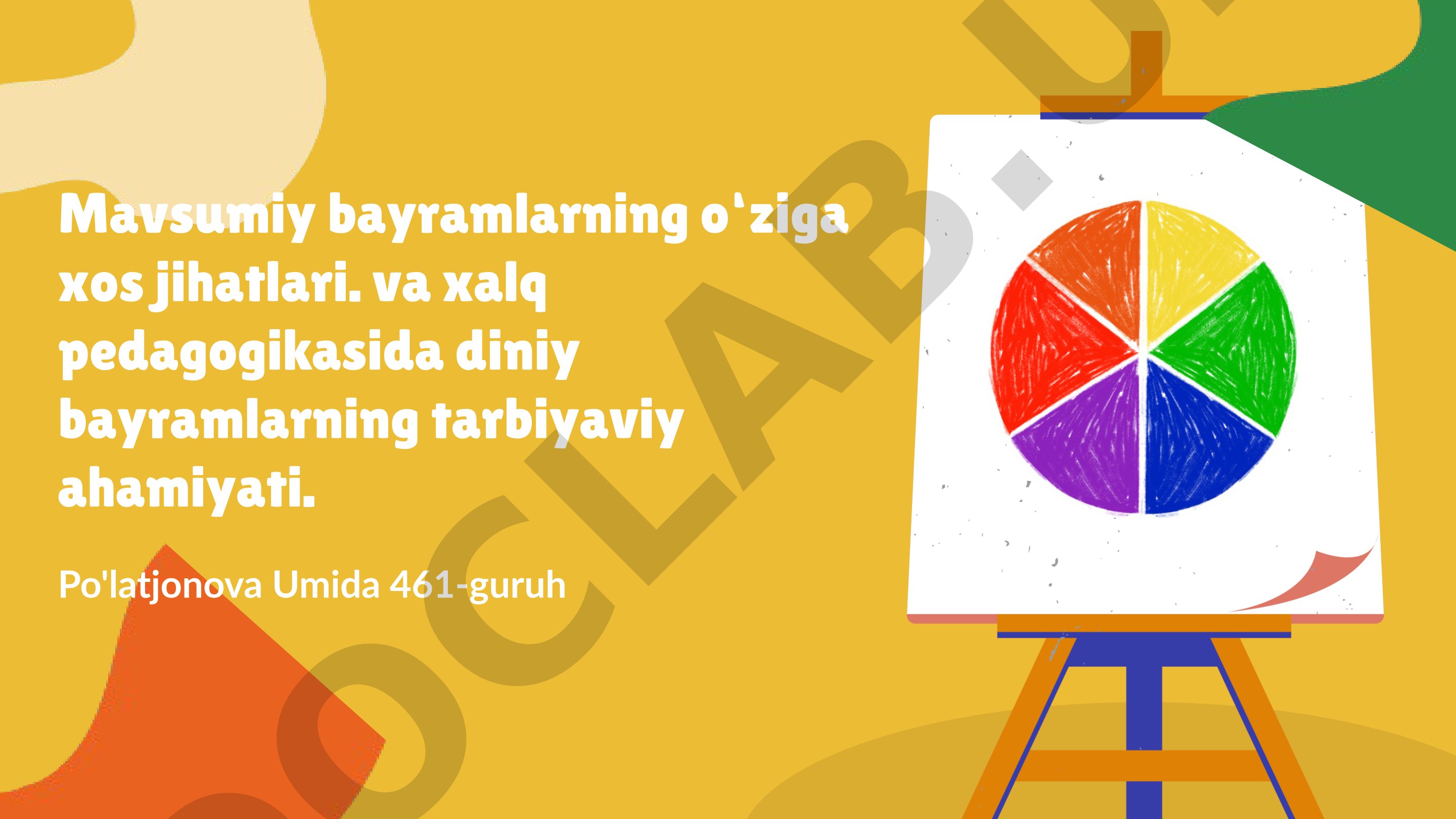 Mavsumiy bayramlarning o'ziga xos jihatlari va xalq pedagogikasida diniy bayramlarning tarbiyaviy ahamiyati