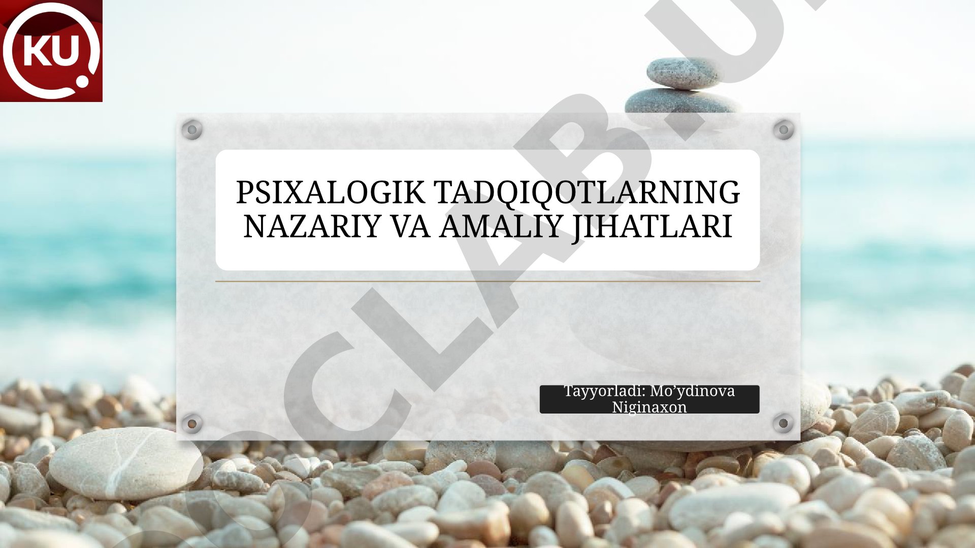 Psixalogik tadqiqotlarning nazariy va amaliy jihatlari