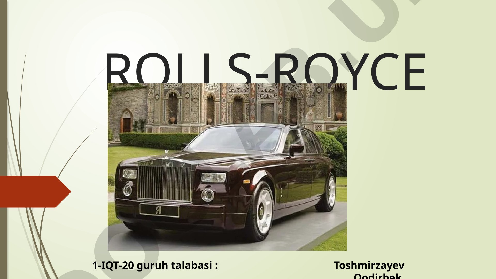 Rolls-Royce tarixi: Britaniya hashamatli avtomobillari va samolyot dvigatellari