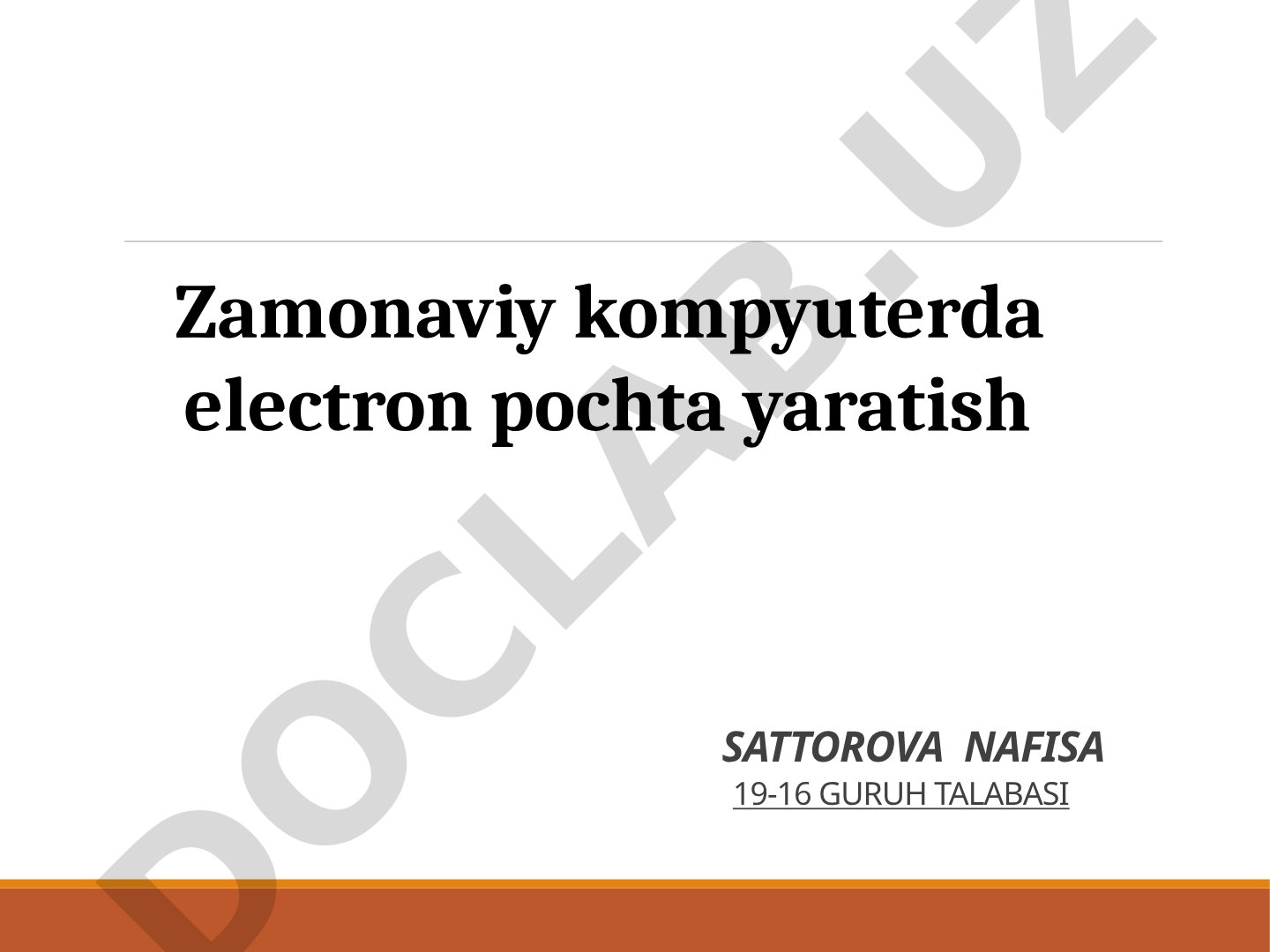 Zamonaviy kompyuterda electron pochta yaratish