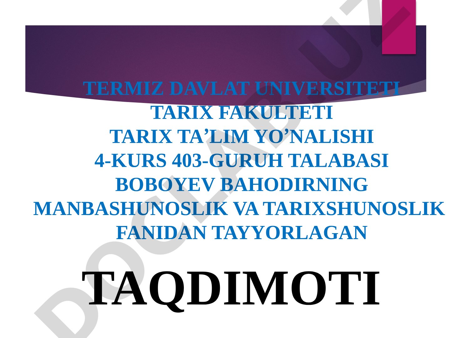 Yozma manbalarning manbashunoslikdagi ahamiyati