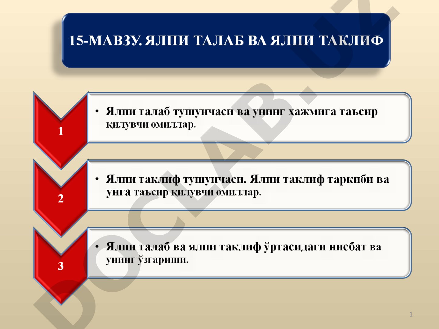 Ялпи талаб тушунчаси ва унинг ҳажмига таъсир қилувчи омиллар