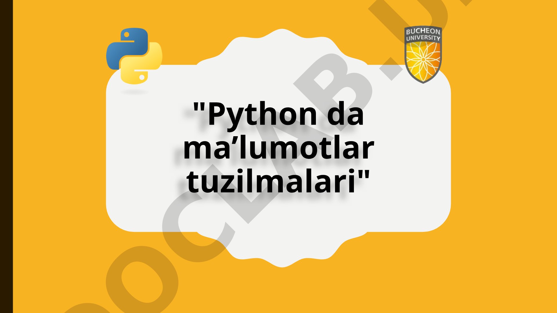 Python da ma’lumotlar tuzilmalari