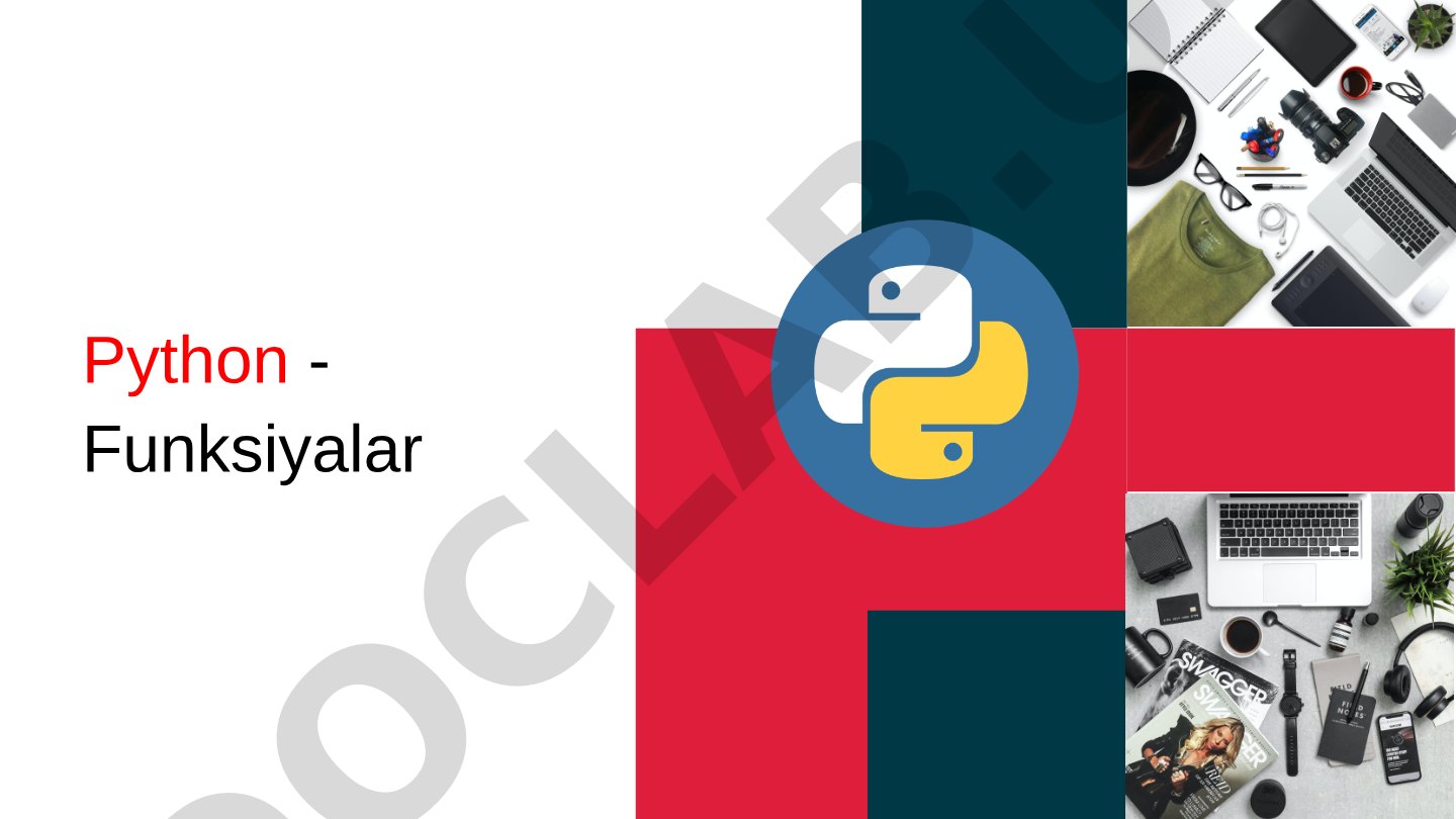 Python dasturlash tilida funksiyalar, def kalit so'zi, funksiya yaratish va chaqirish