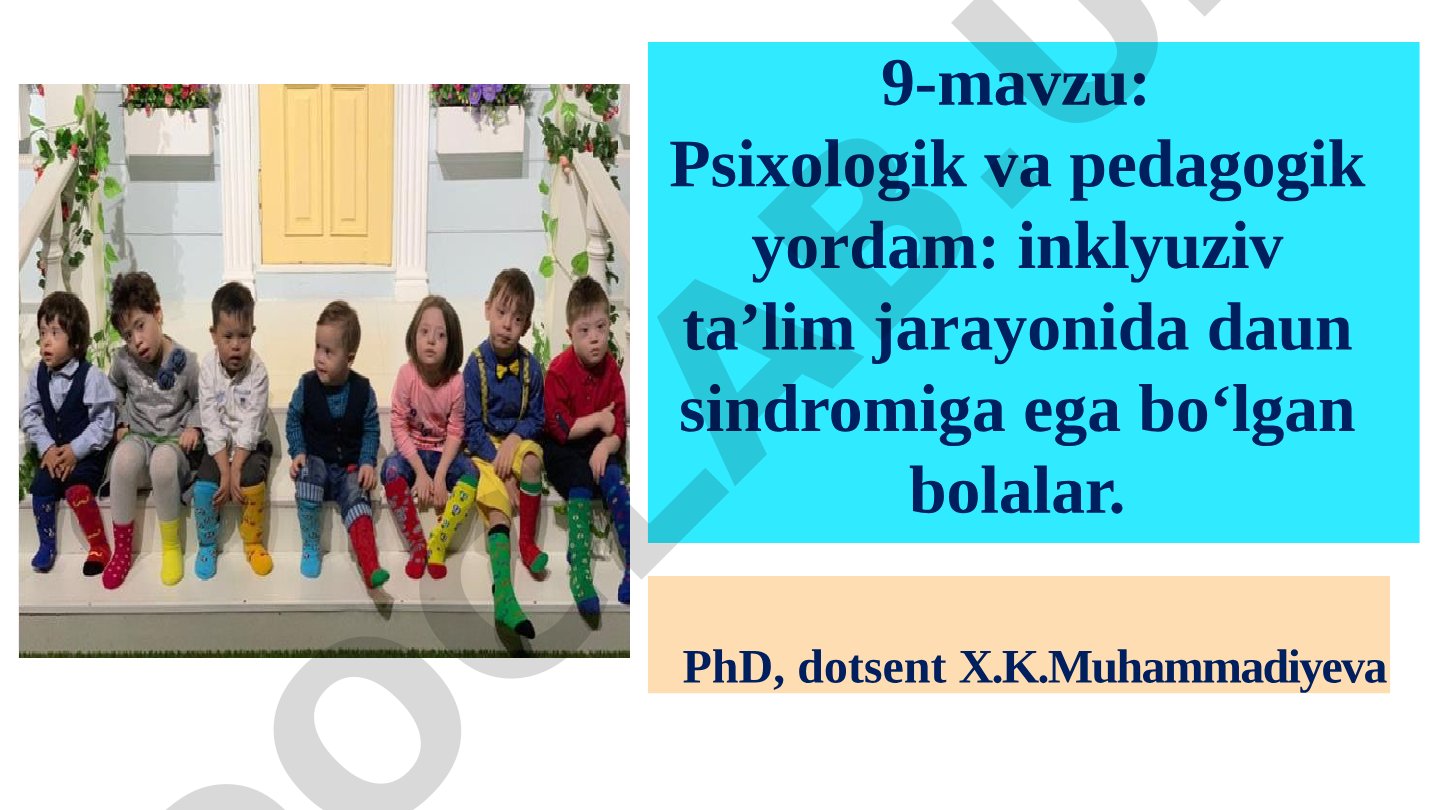 Psixologik va pedagogik yordam: inklyuziv ta’lim jarayonida daun sindromiga ega bo‘lgan bolalar