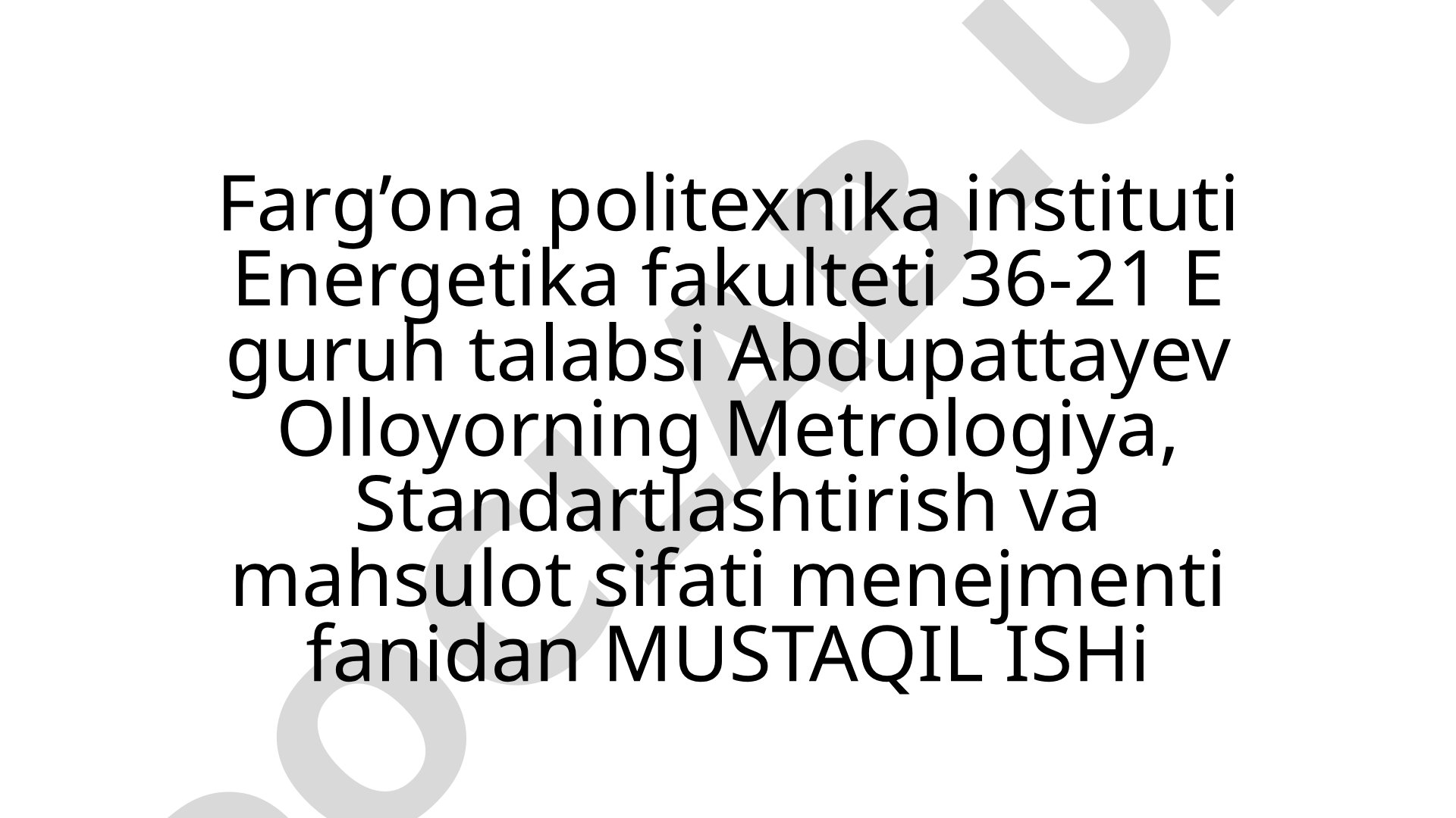 O'lchash xatoliklarini tabaqalanishi va turlari